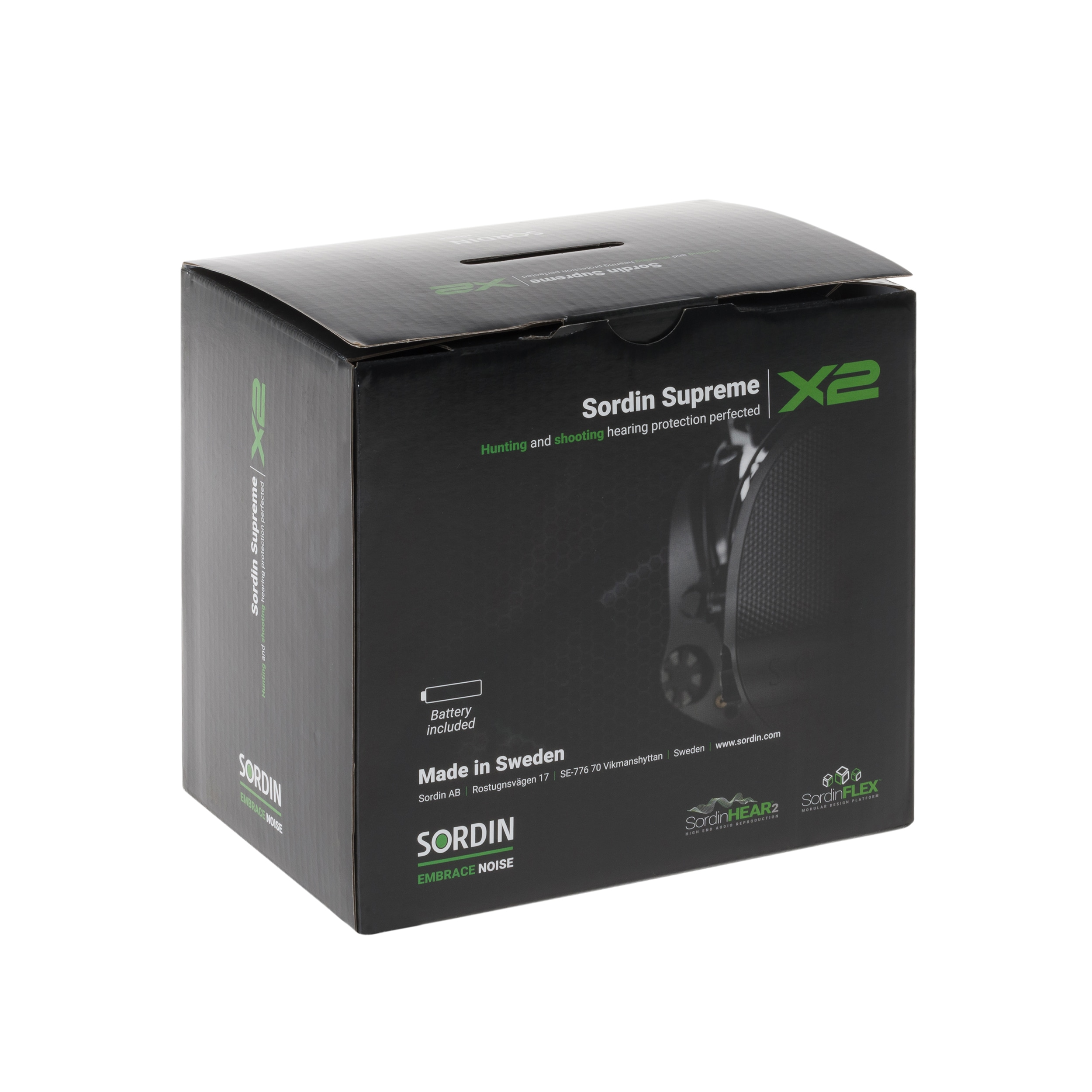 Sordin Supreme X2 Gel Neckband aktív hallásvédő - Green