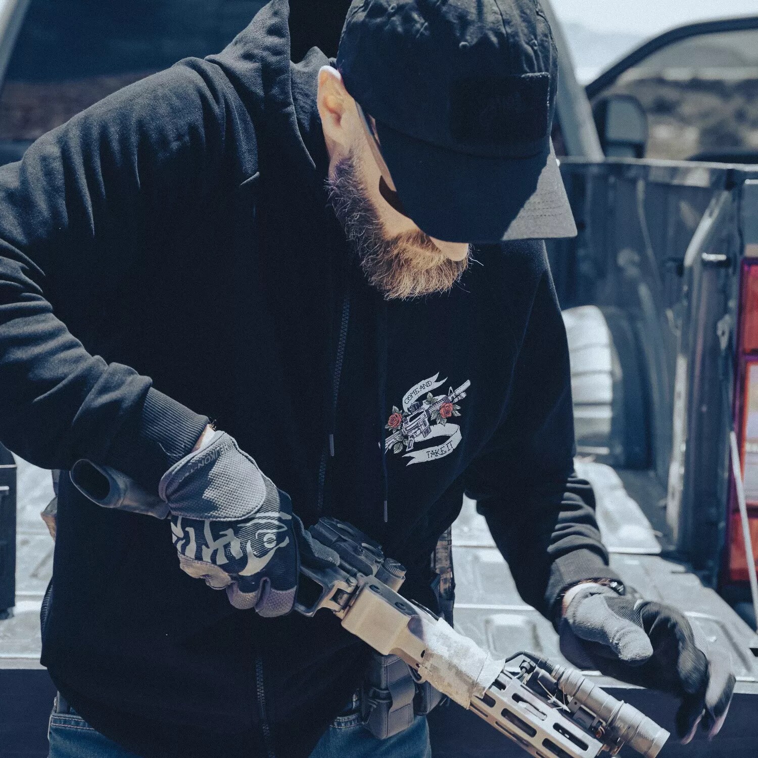 Helikon Full-Zip Come And Take It Hoodie pulóver - Black