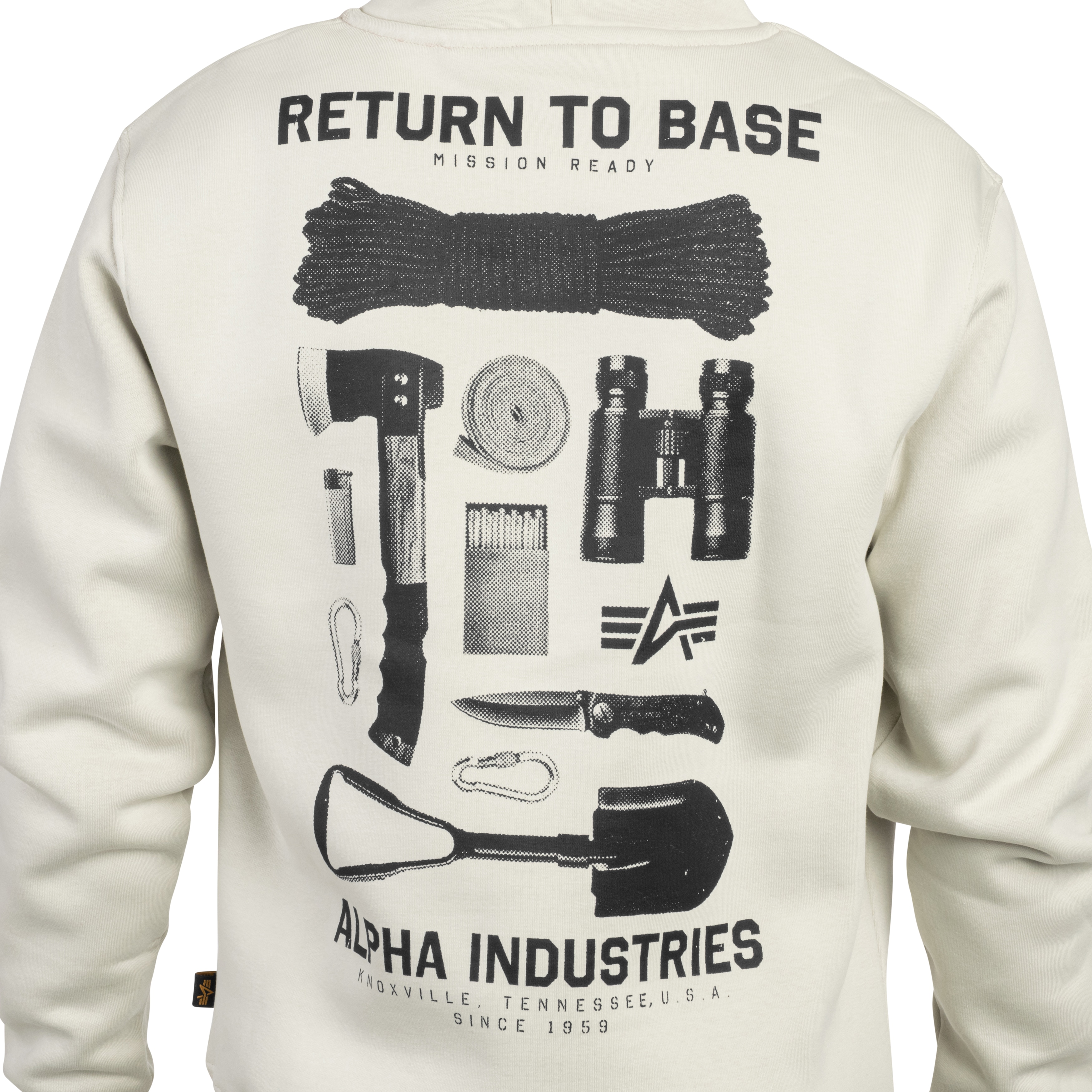 Alpha Industries Return To Base pulóver - Stone