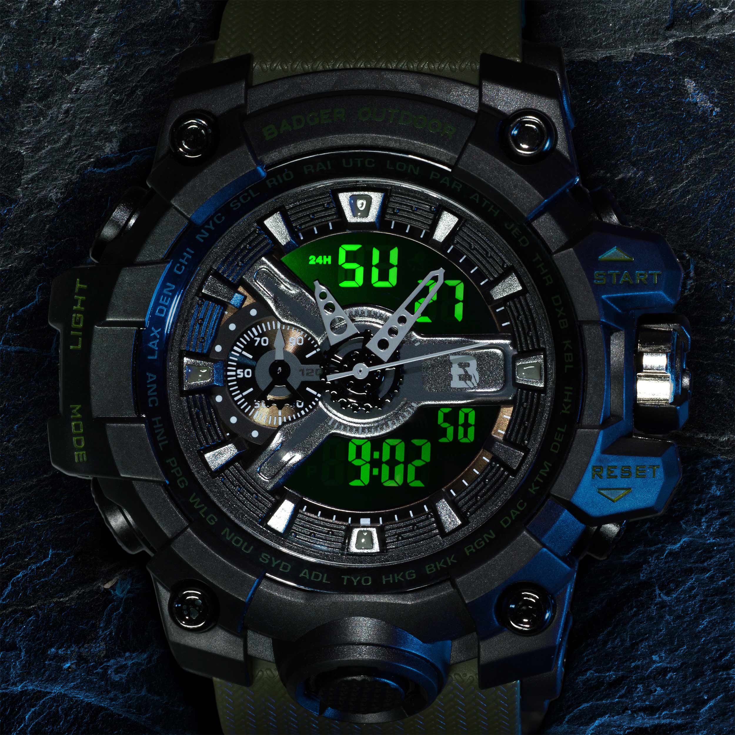 Badger Outdoor Sentry karóra - Army Green/Black