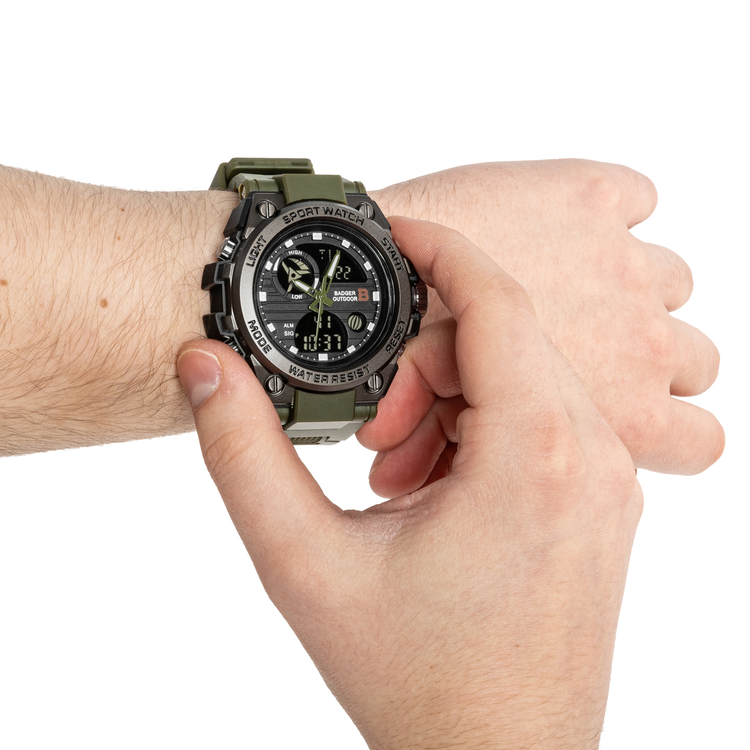 Badger Outdoor Grid karóra - Army Green/Black