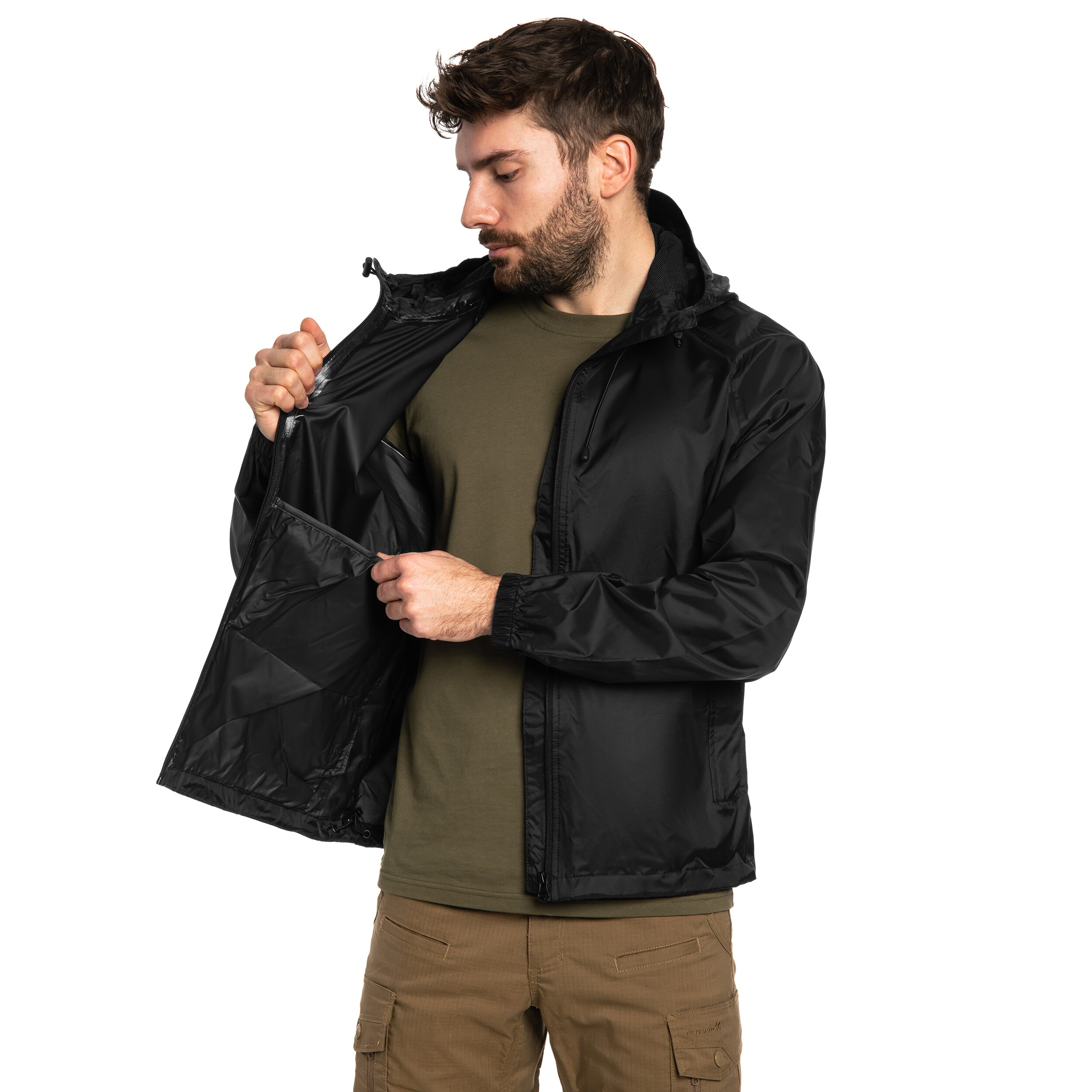 Mil-Tec Wet Weather Jacket Quickpack kabát - Black