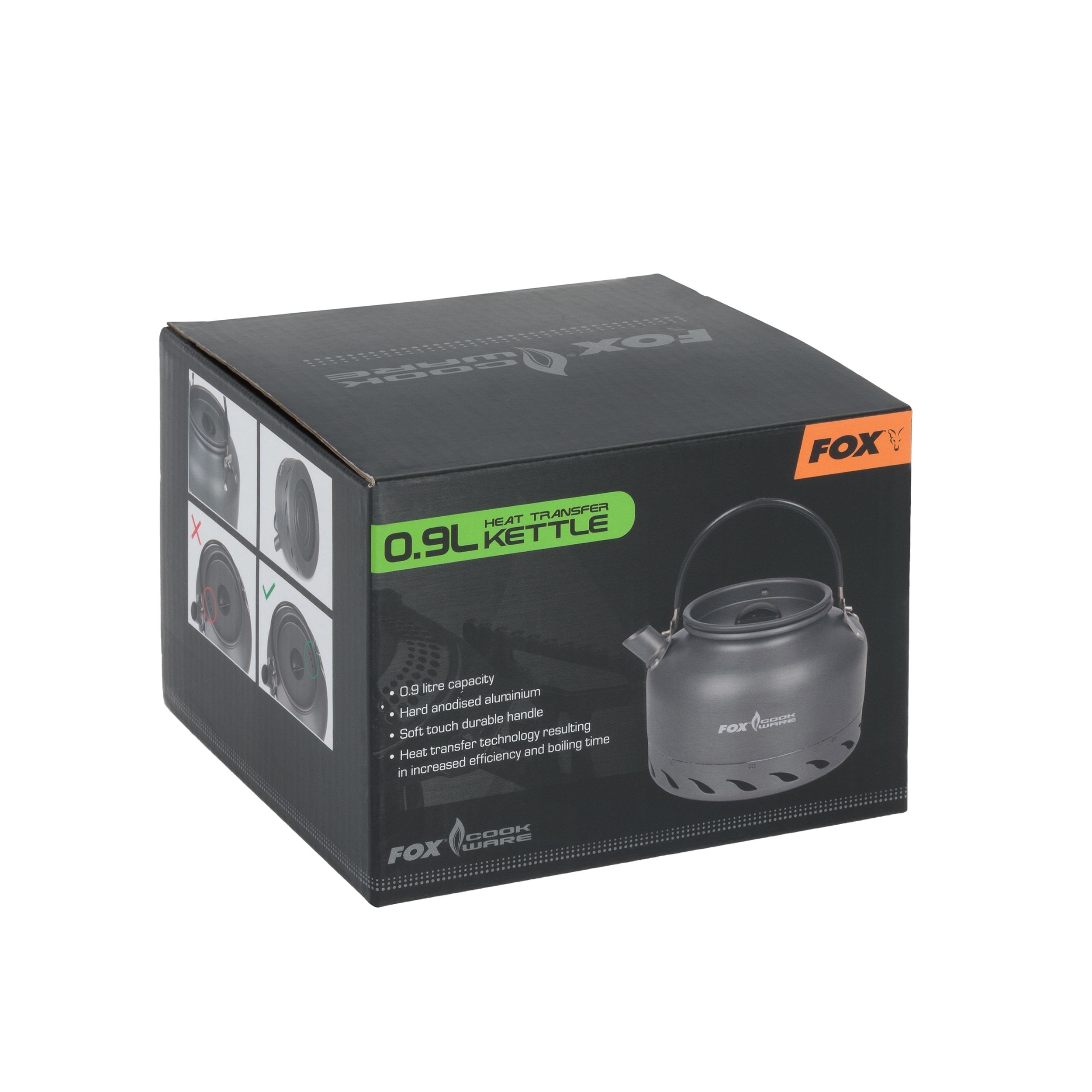 Fox Cookware Heat Transfer Kettle kemping vízforraló 0,9 l