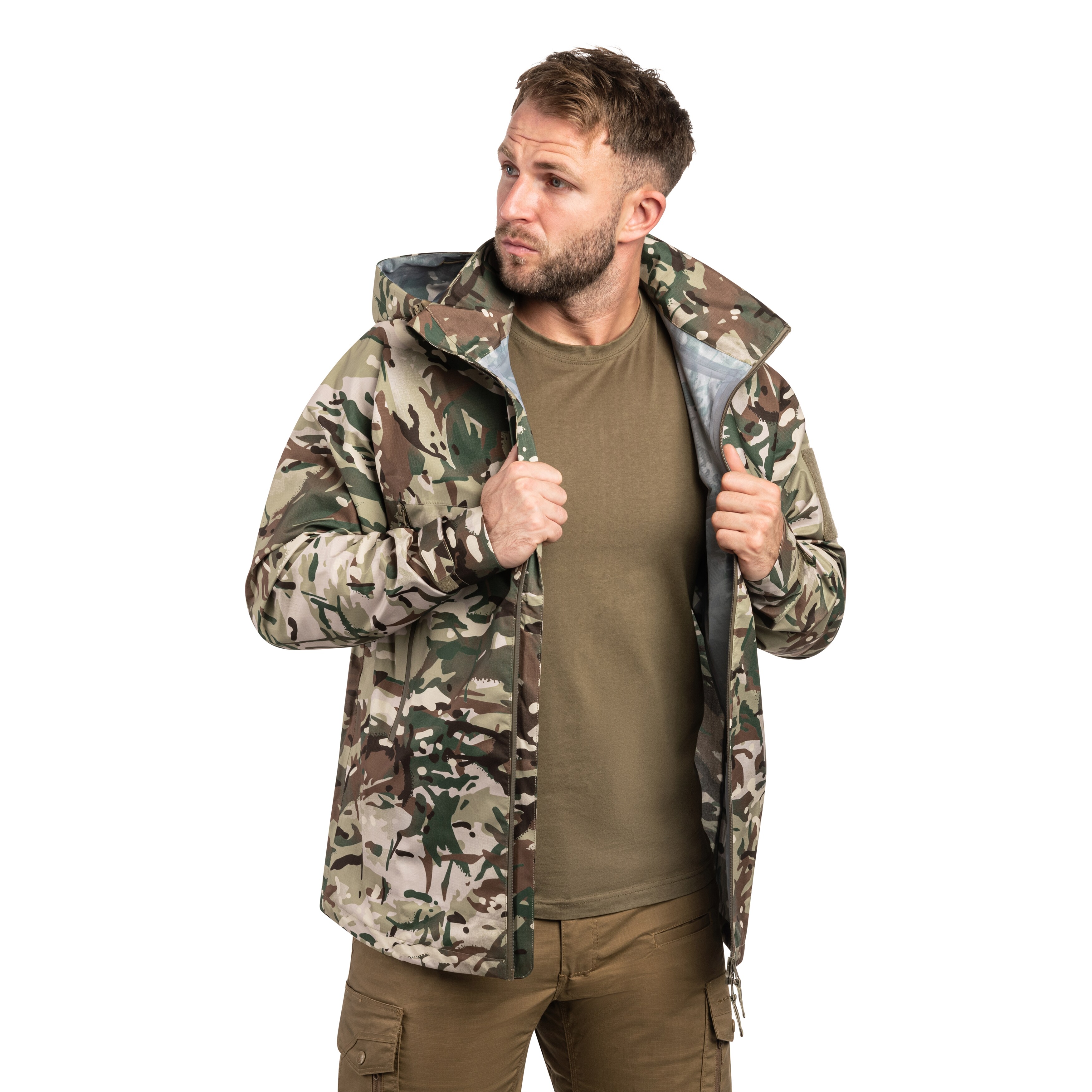 Highlander Forces Cyclone Pro kabát - Arid MC Camo