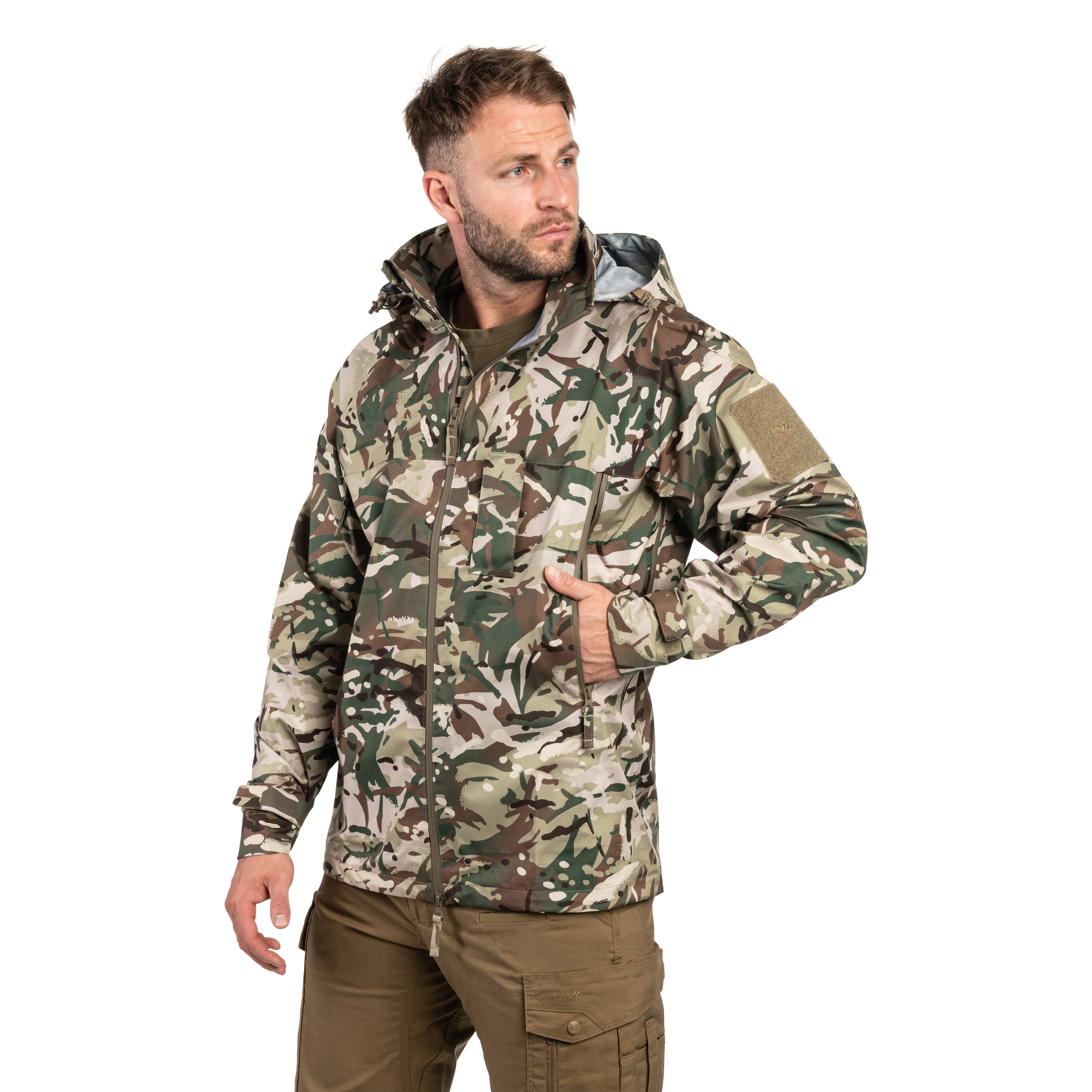 Highlander Forces Cyclone Pro kabát - Arid MC Camo