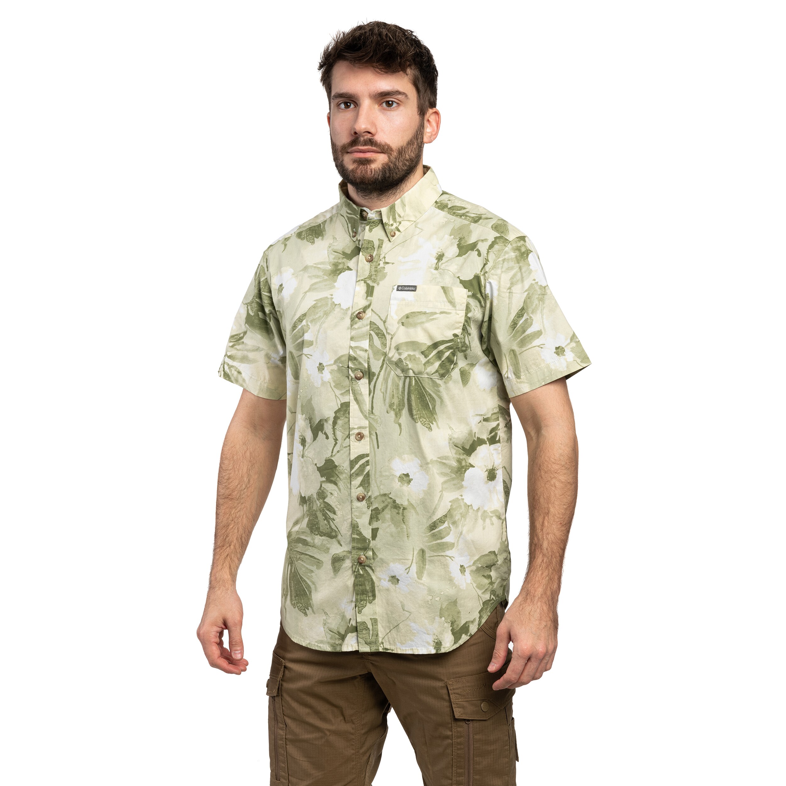 Columbia Rapid Rivers Printed Short Sleeve ing - Safari/Flowerblur