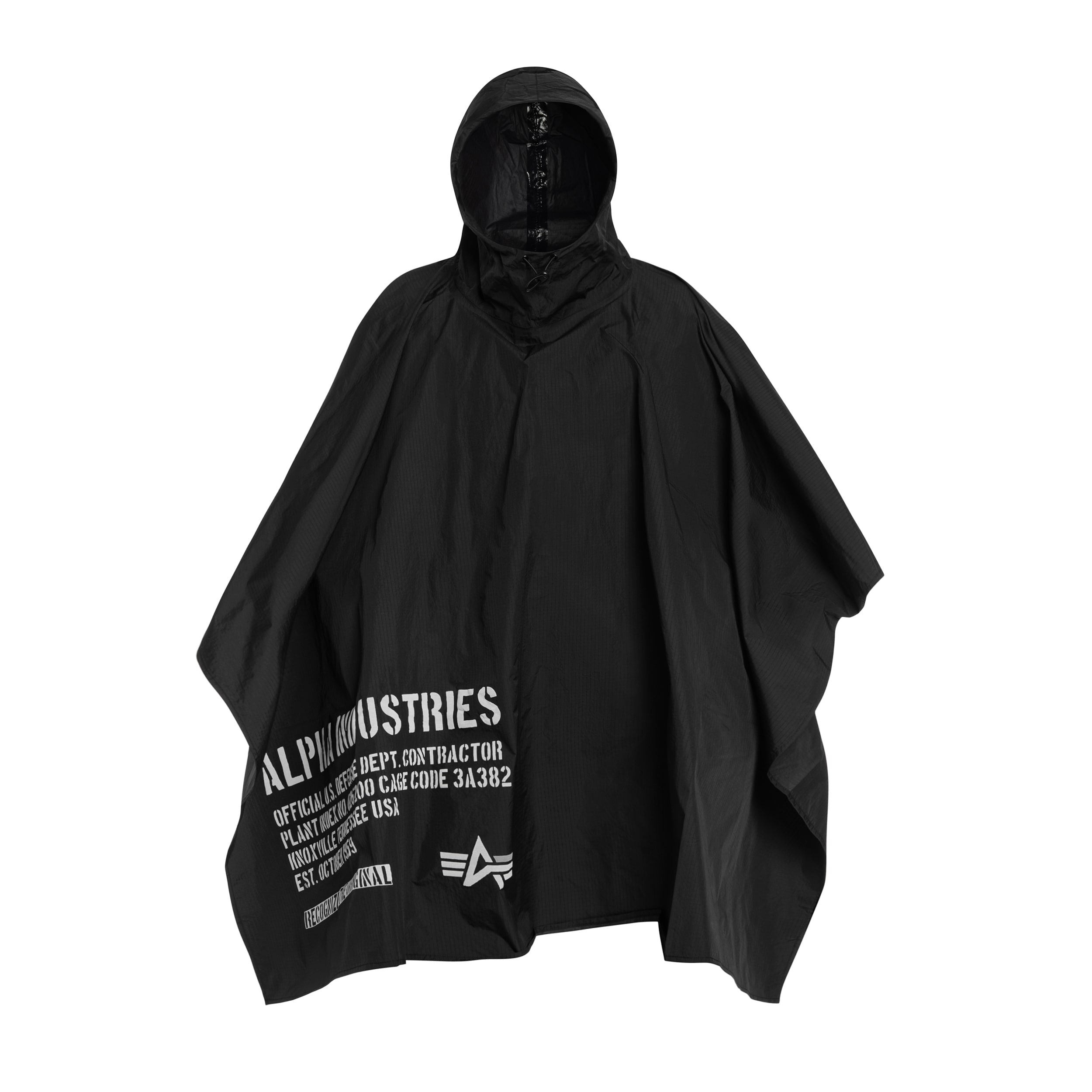 Alpha Industries Packable Rain Cape poncsó - Black