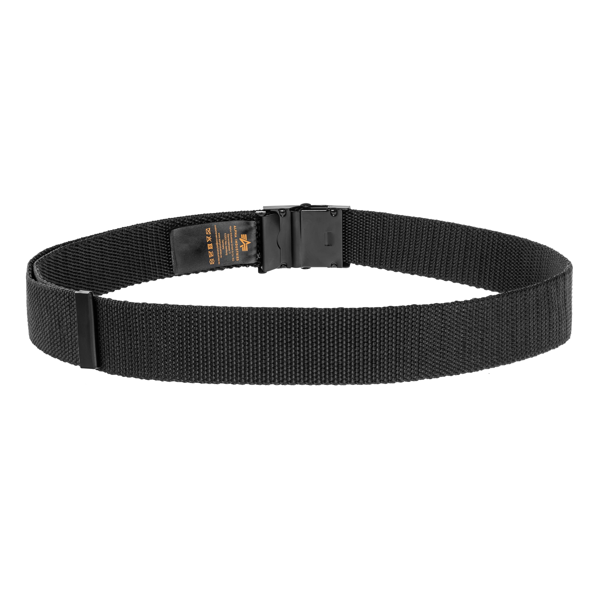 Alpha Industries Heavy Duty Belt Logo öv - Black/Black