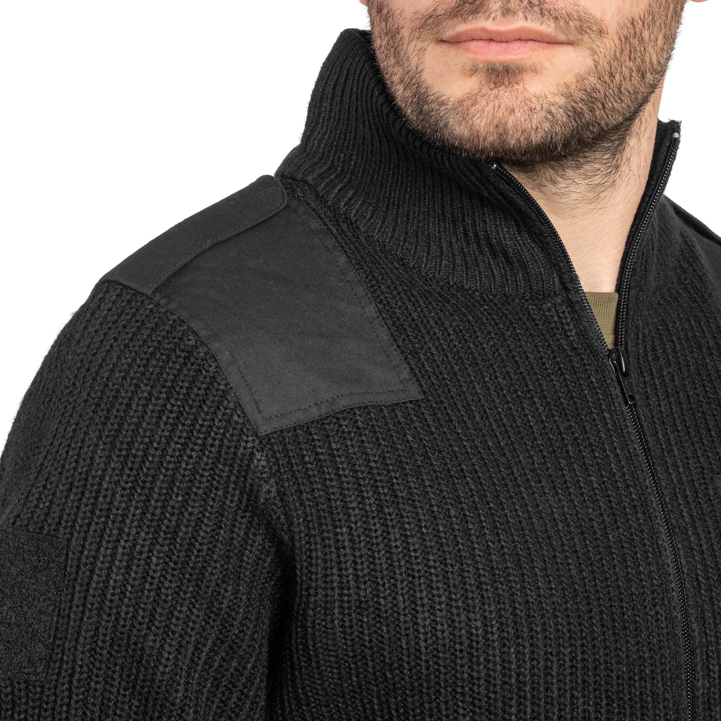 Brandit BW Cardigan pulóver - Black