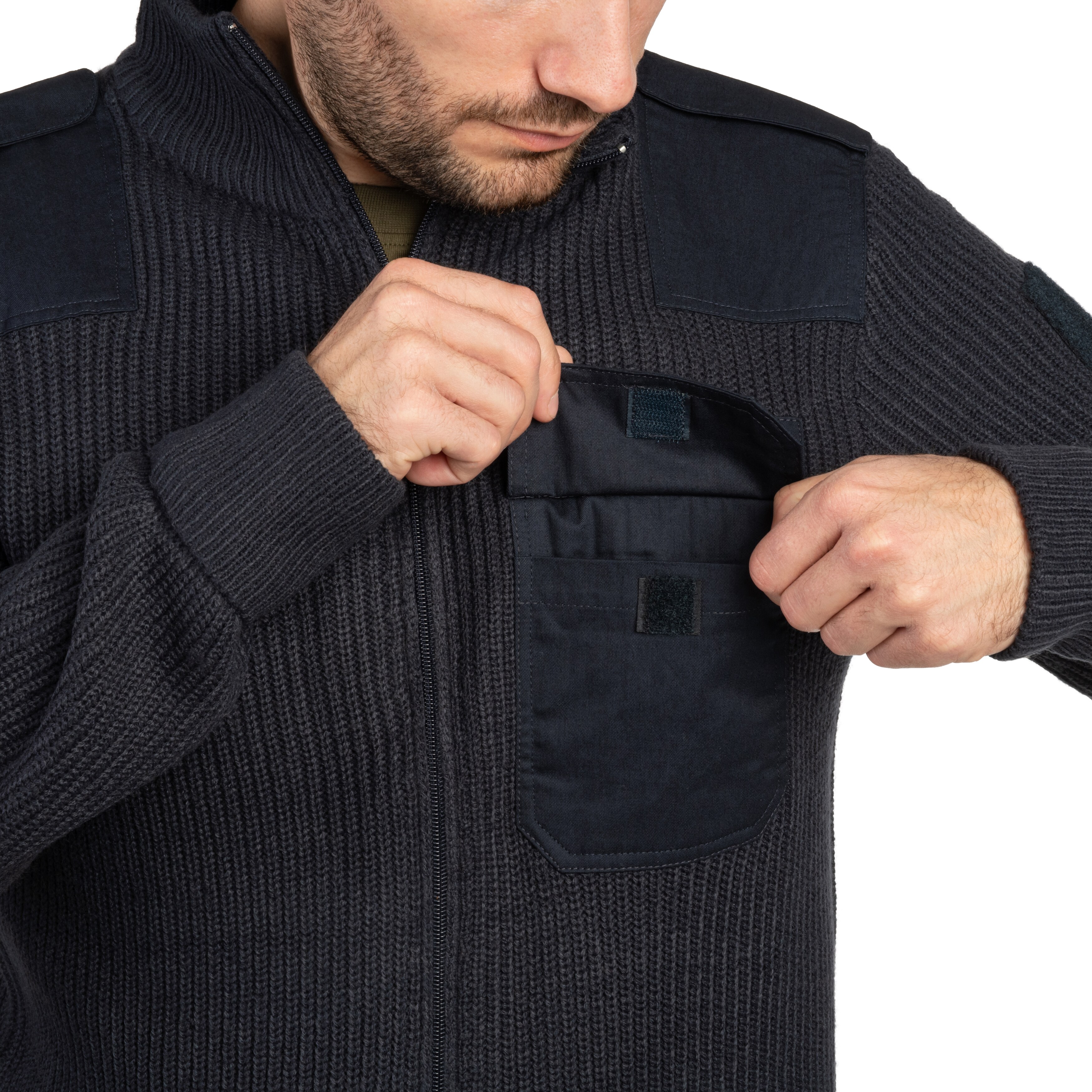 Brandit BW Cardigan pulóver - Navy