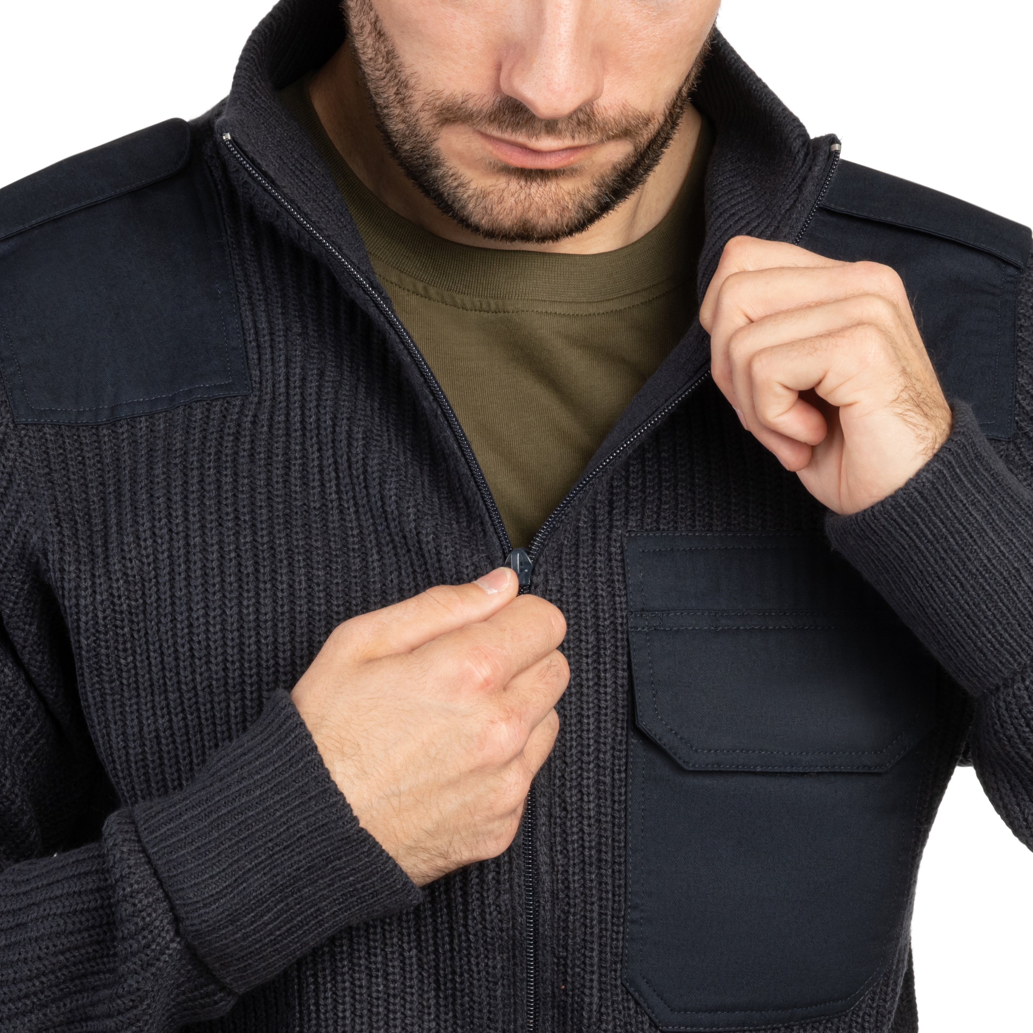 Brandit BW Cardigan pulóver - Navy