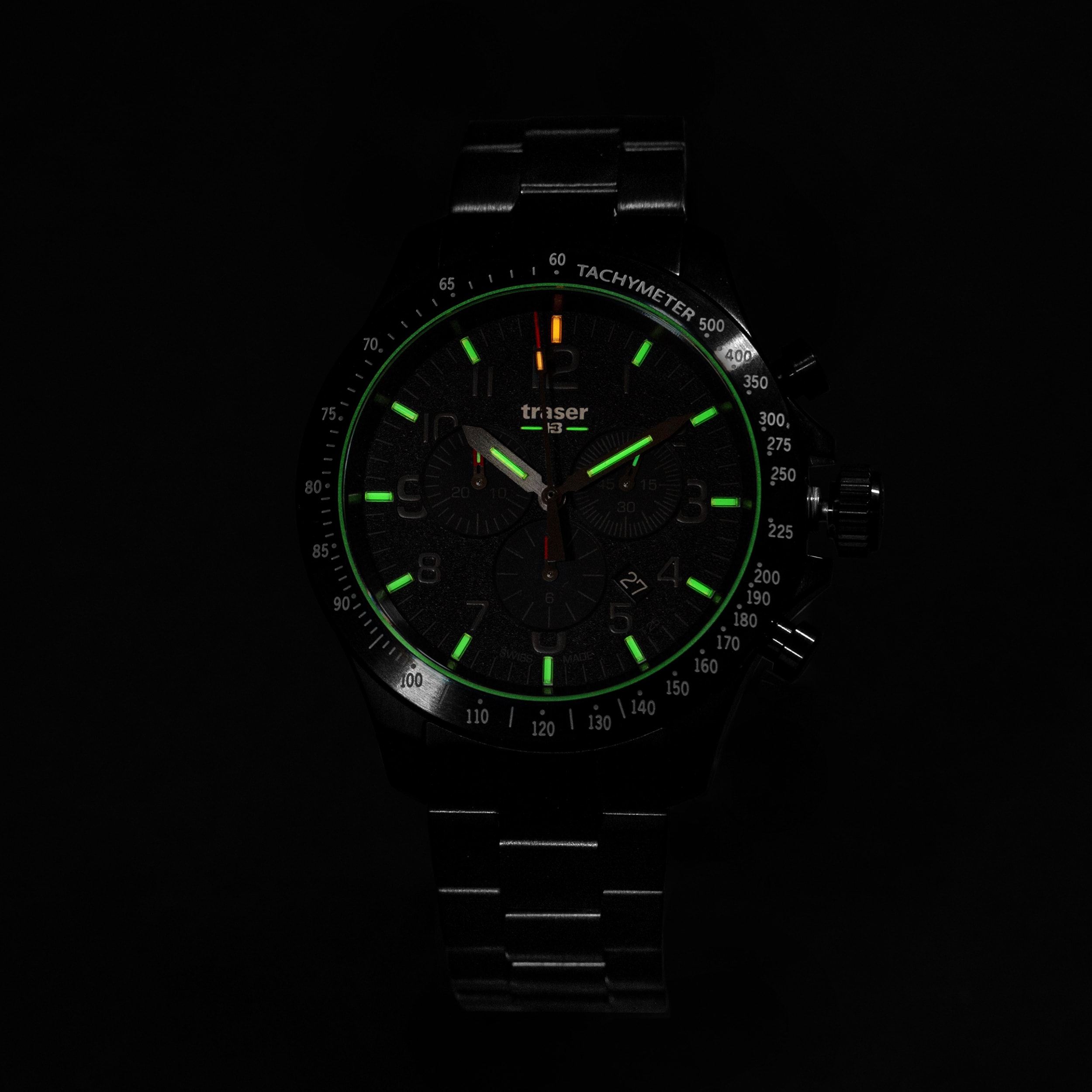 Traser P67 Officer Pro Chronograph SS óra - Black