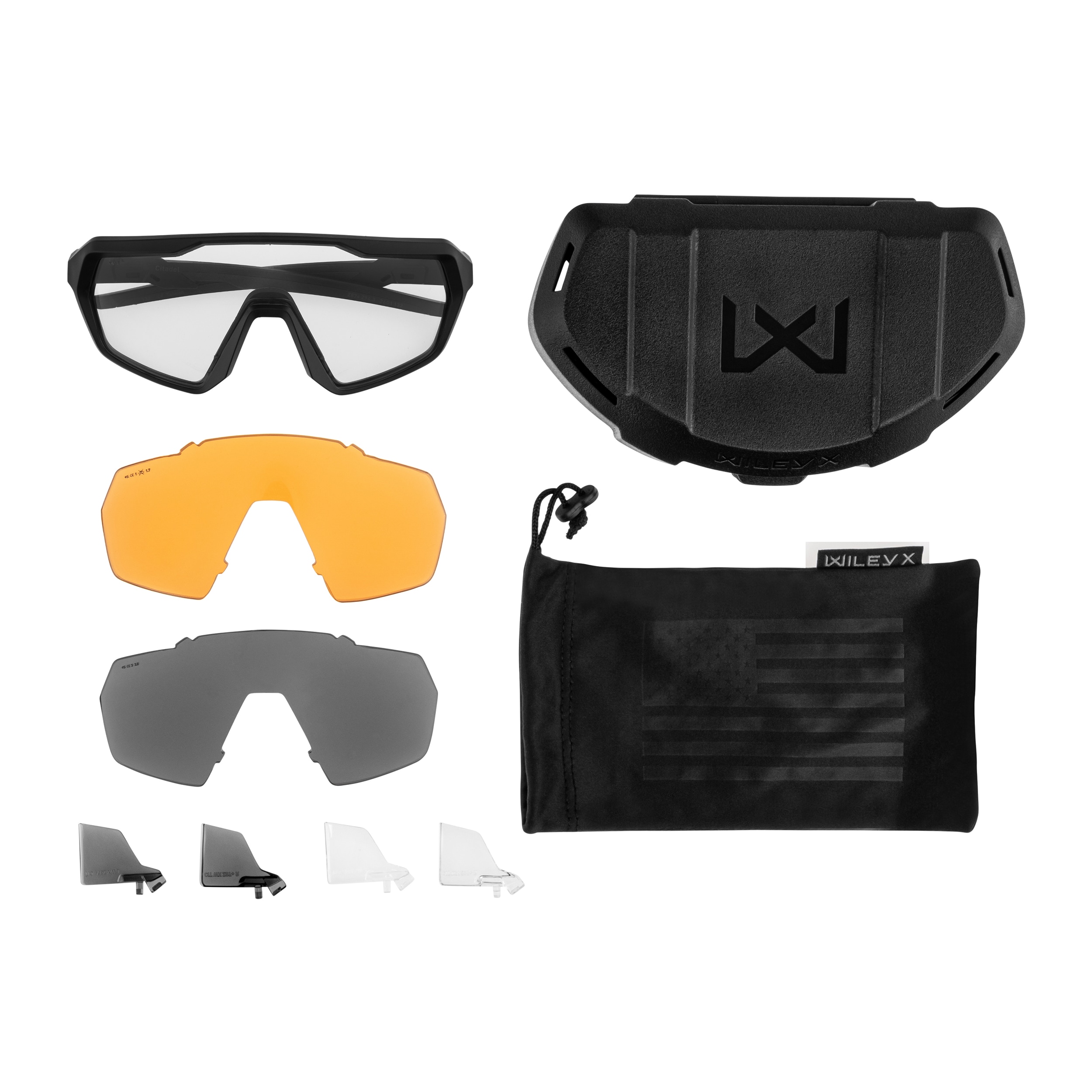 Wiley X Citadel Set 3in1 taktikai szemüveg - Grey/Clear/Light/Matte Black