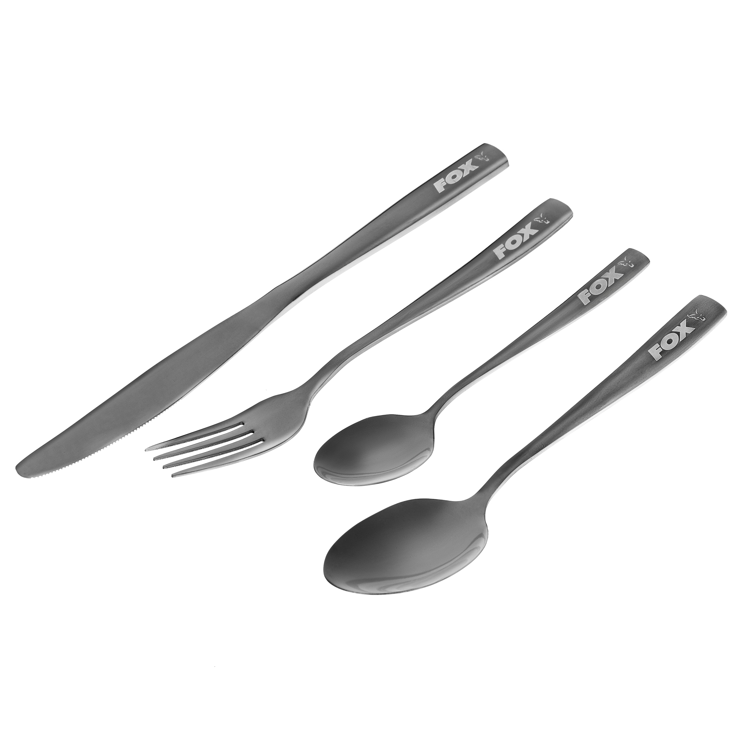 Fox Cookware Stainless Cultery Set evőeszközkészlet - Black