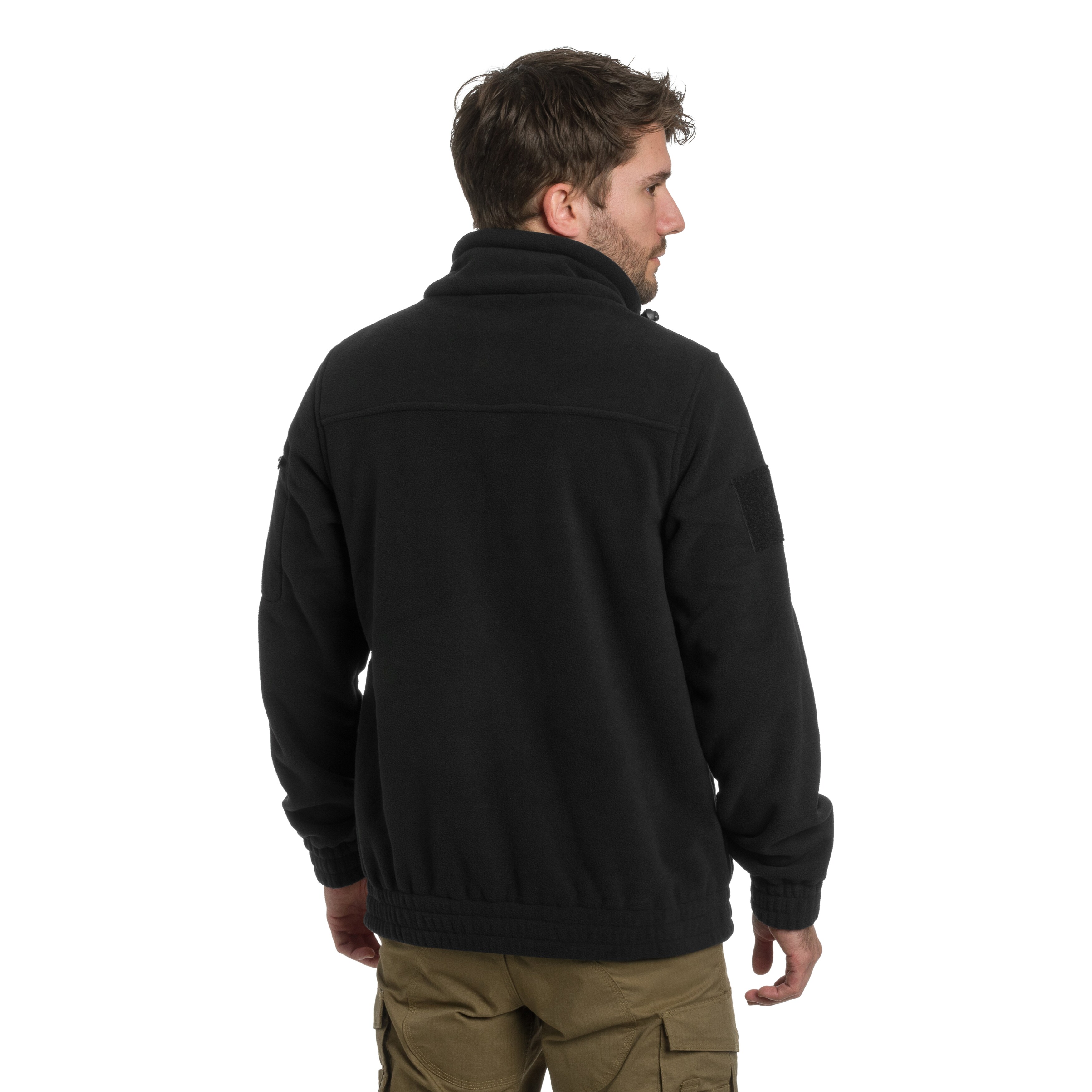 Brandit Fleecejacket Combat polár pulóver - Black