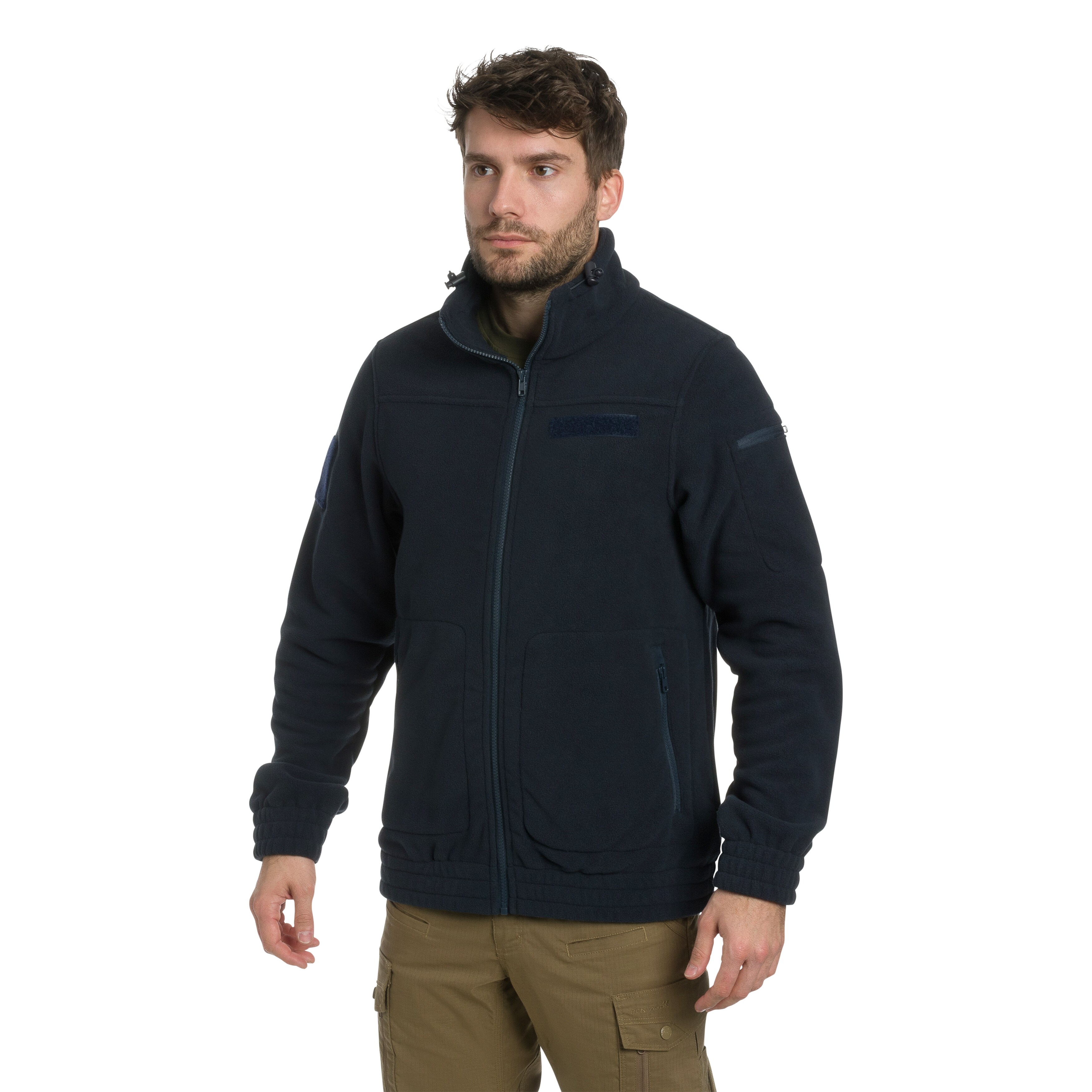 Brandit Fleecejacket Combat polár pulóver - Navy