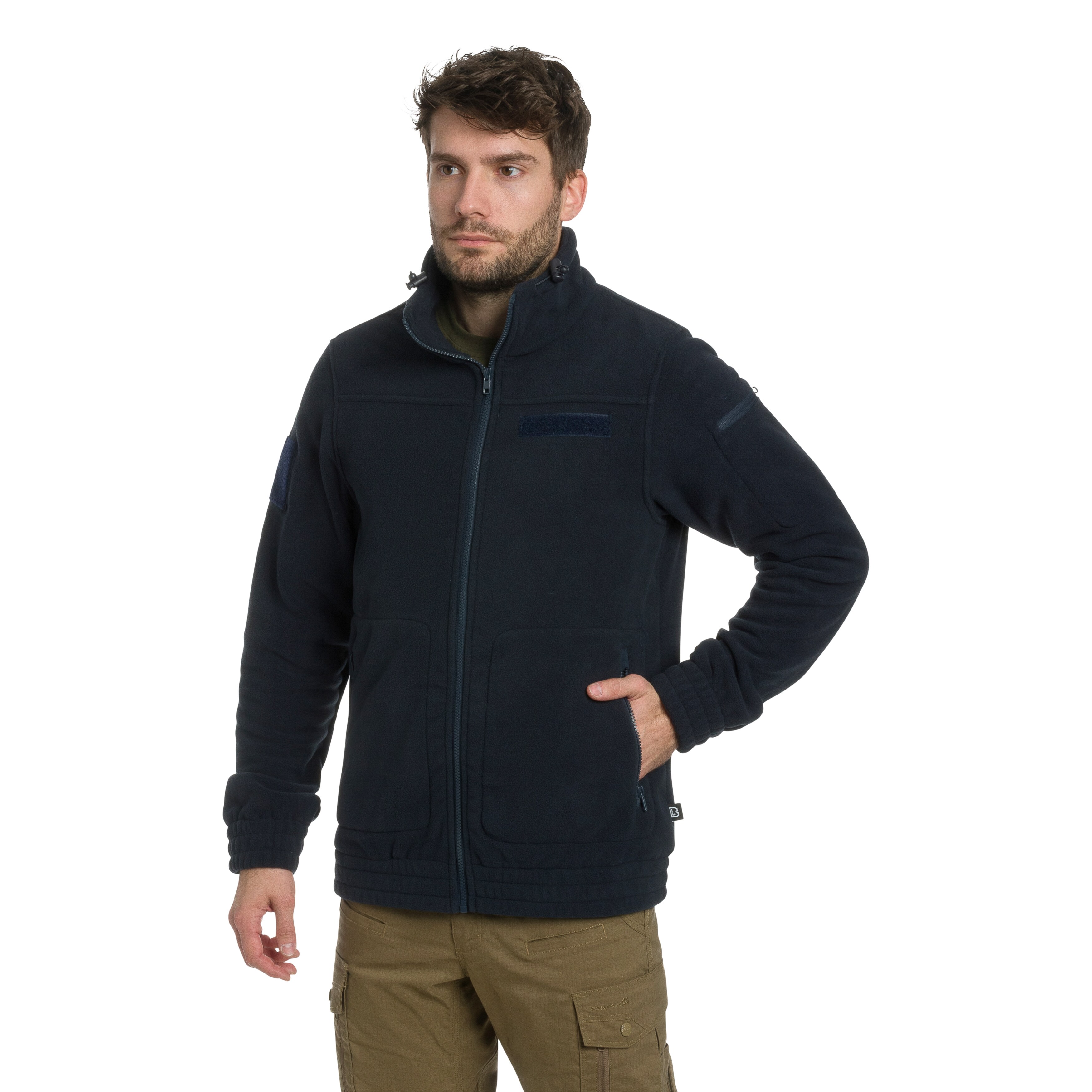 Brandit Fleecejacket Combat polár pulóver - Navy