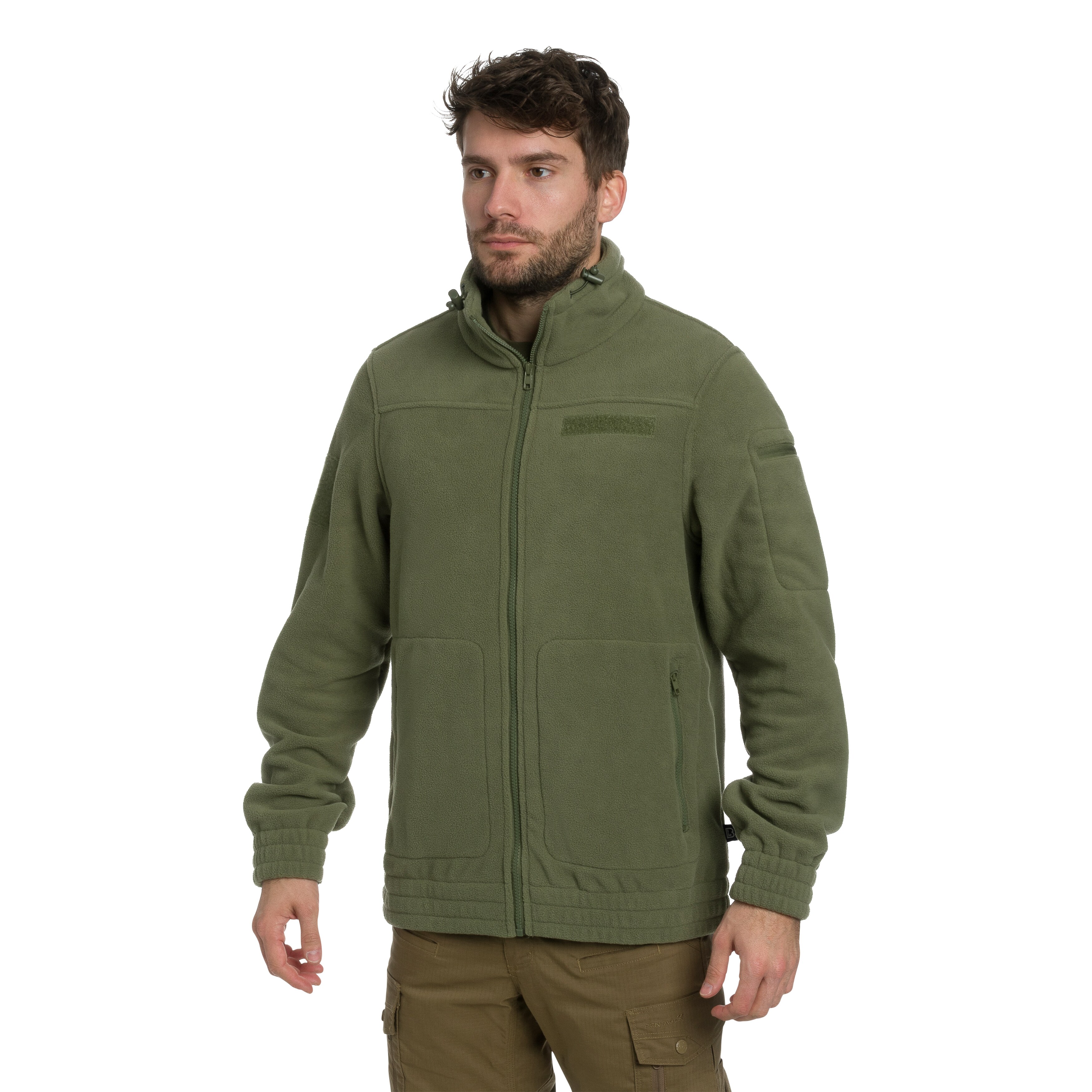 Brandit Fleecejacket Combat polár pulóver - Olive