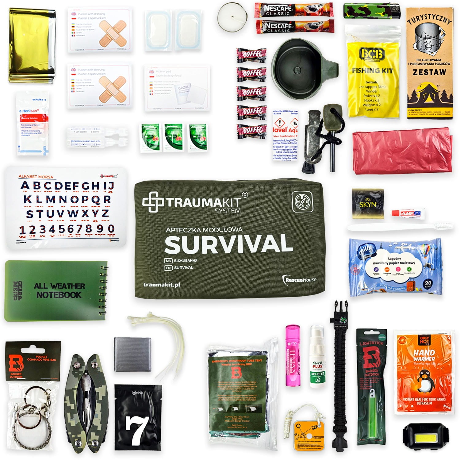 AedMax Trauma Kit moduláris elsősegély készlet - Túlélés (V)