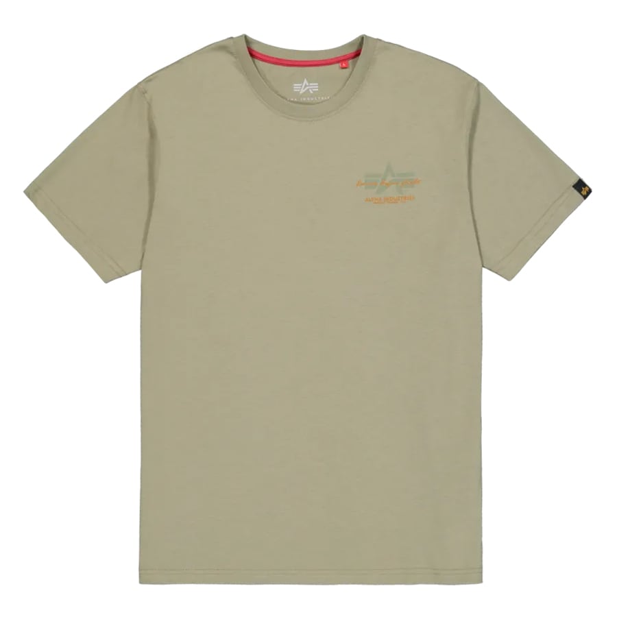Alpha Industries póló Tonal Logo Print - Olive