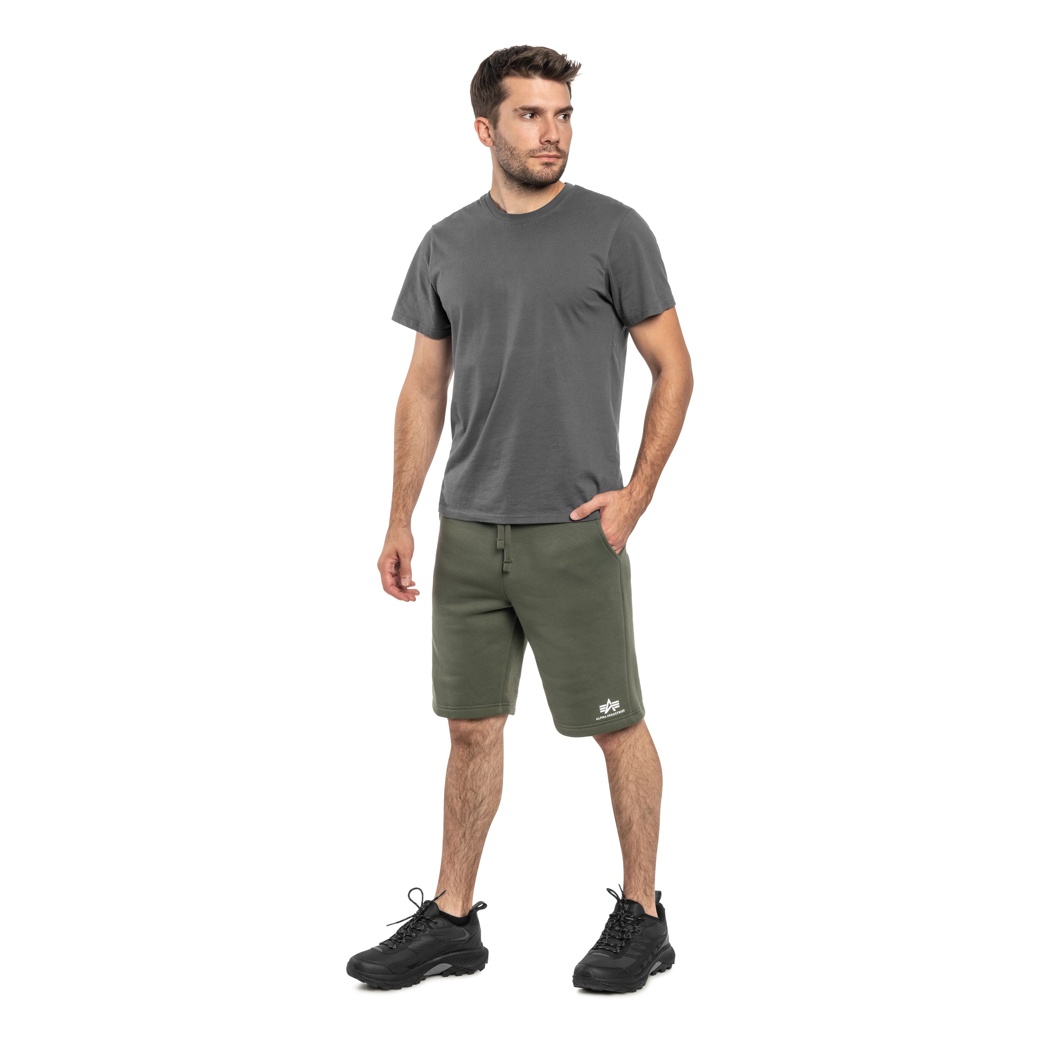 Alpha Industries Basic Small Logo II Short rövidnadrág - Dark Olive