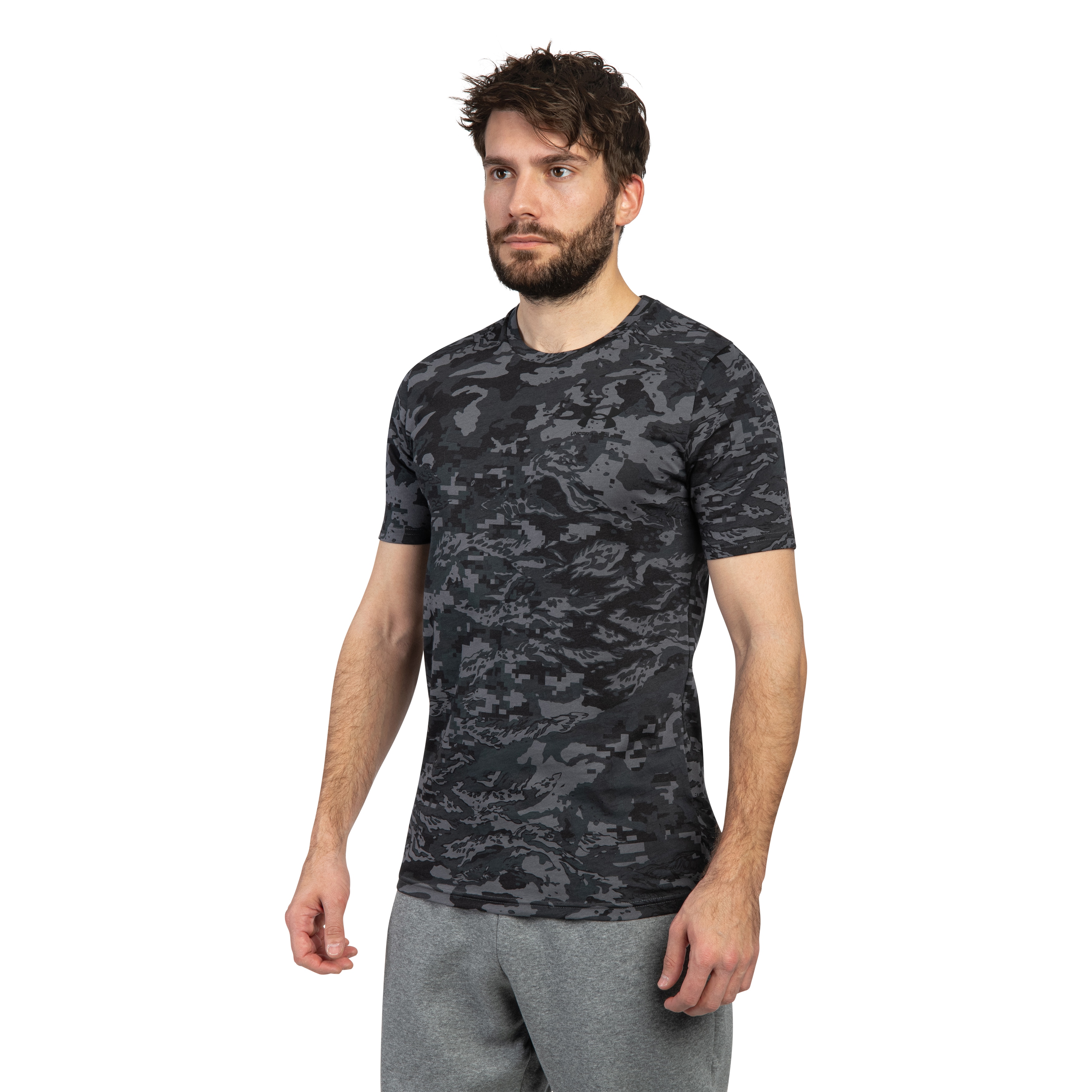 Under Armour ABC Camo T-shirt póló - Castlerock/Black