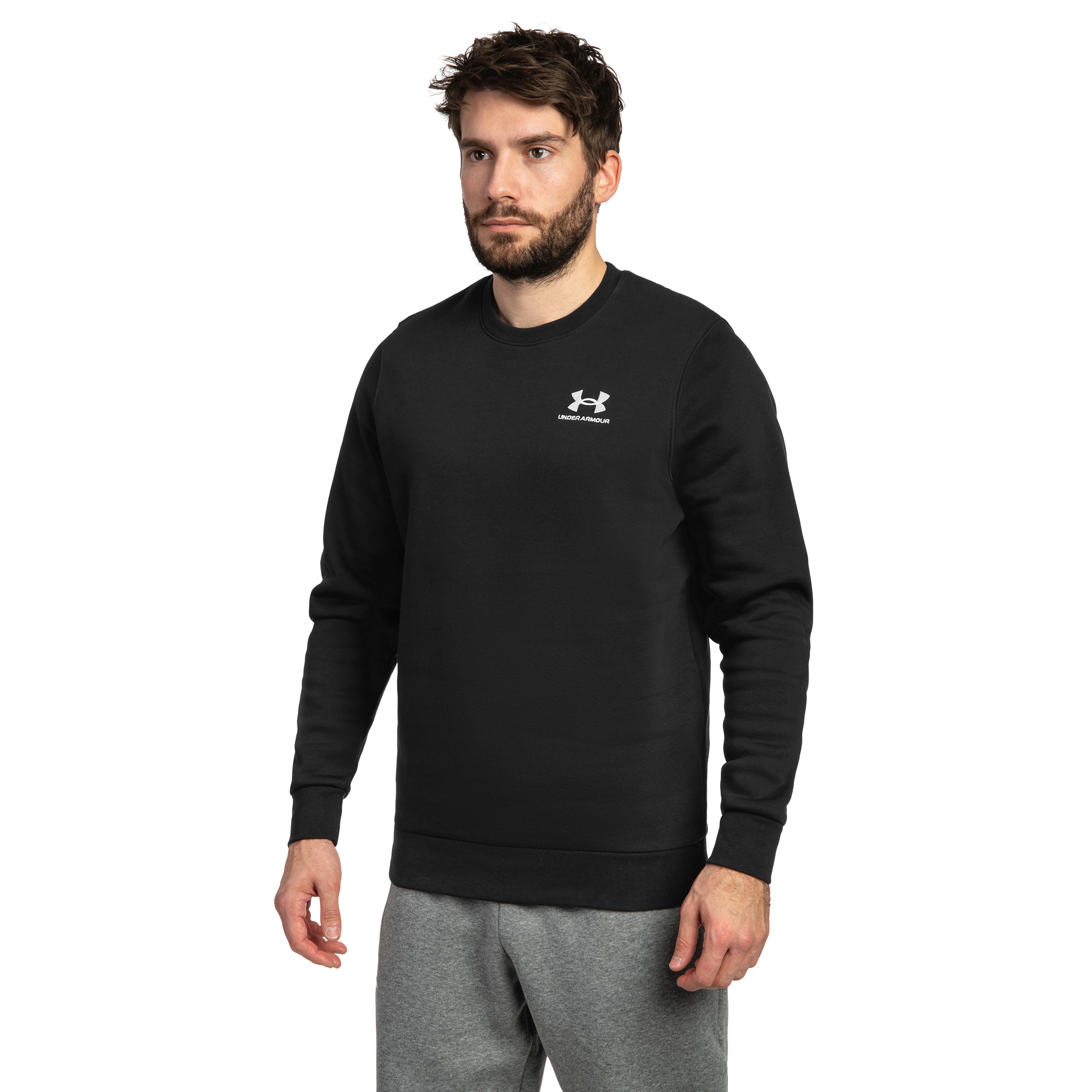 Under Armour Icon Fleece Crew pulóver - Black/White