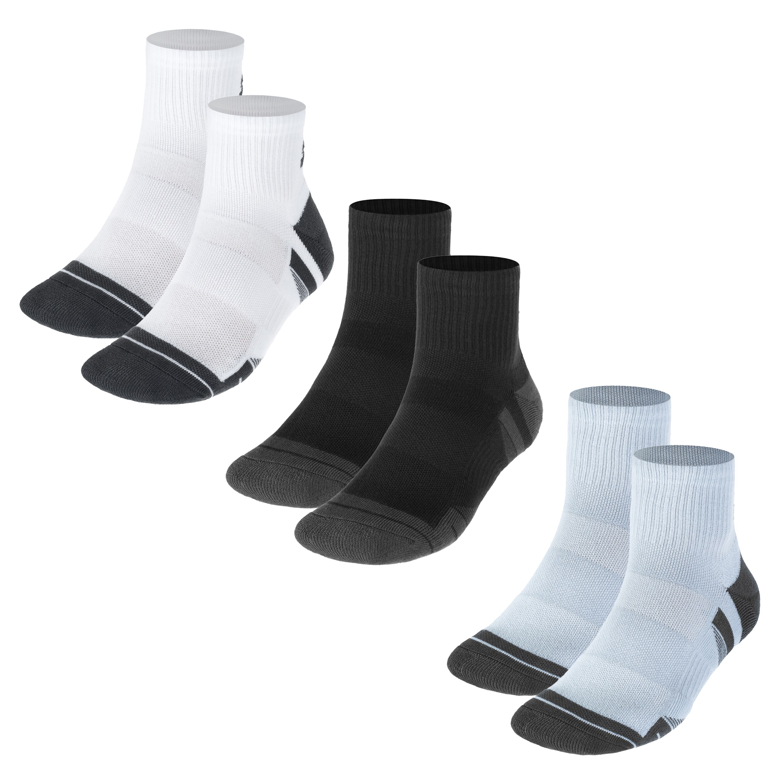 Under Armour Performance Tech Mid Cut Mod zokni Gray/White/Jet Gray - 3 pár