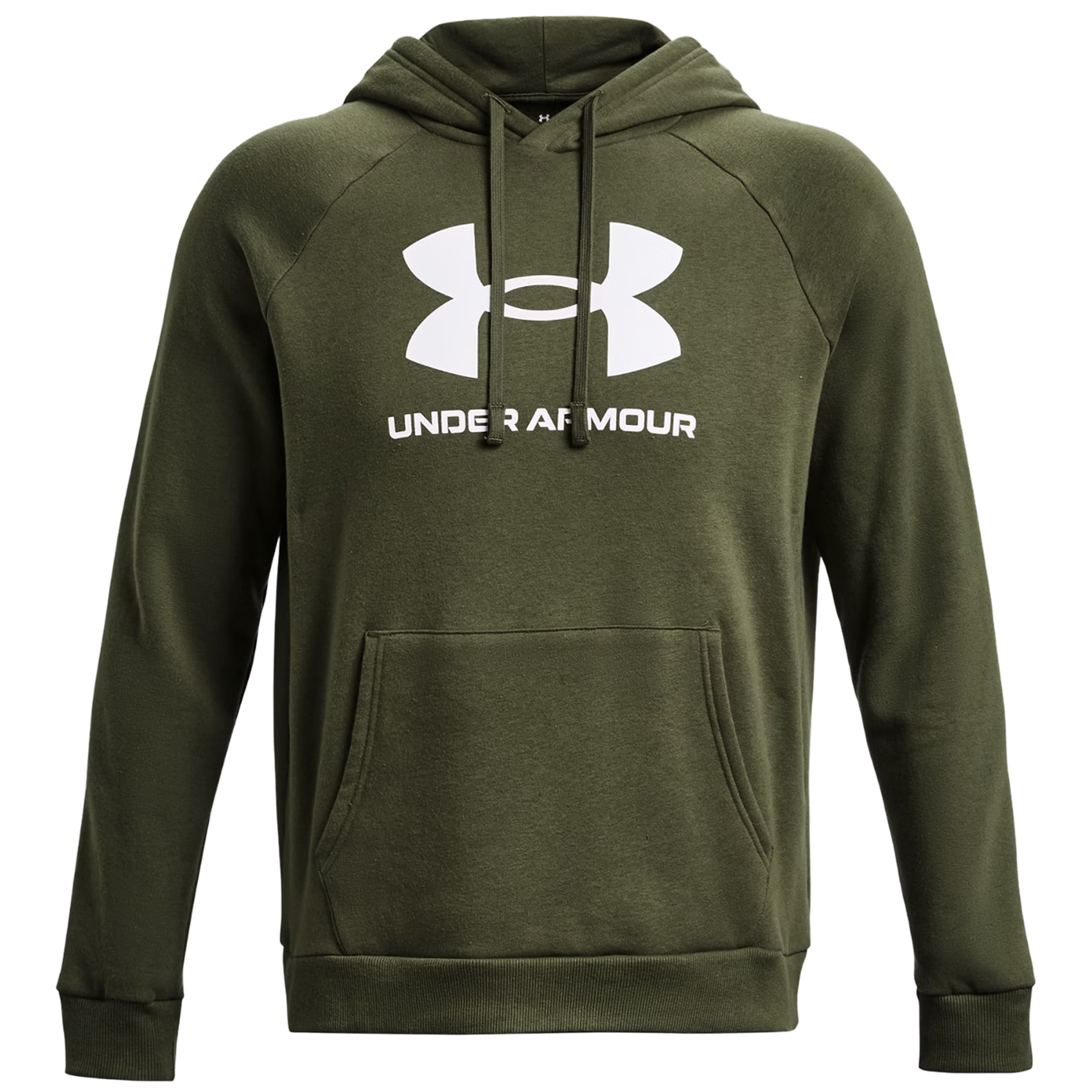 Under Armour Rival Fleece Logo pulóver - Marine OD Green/White