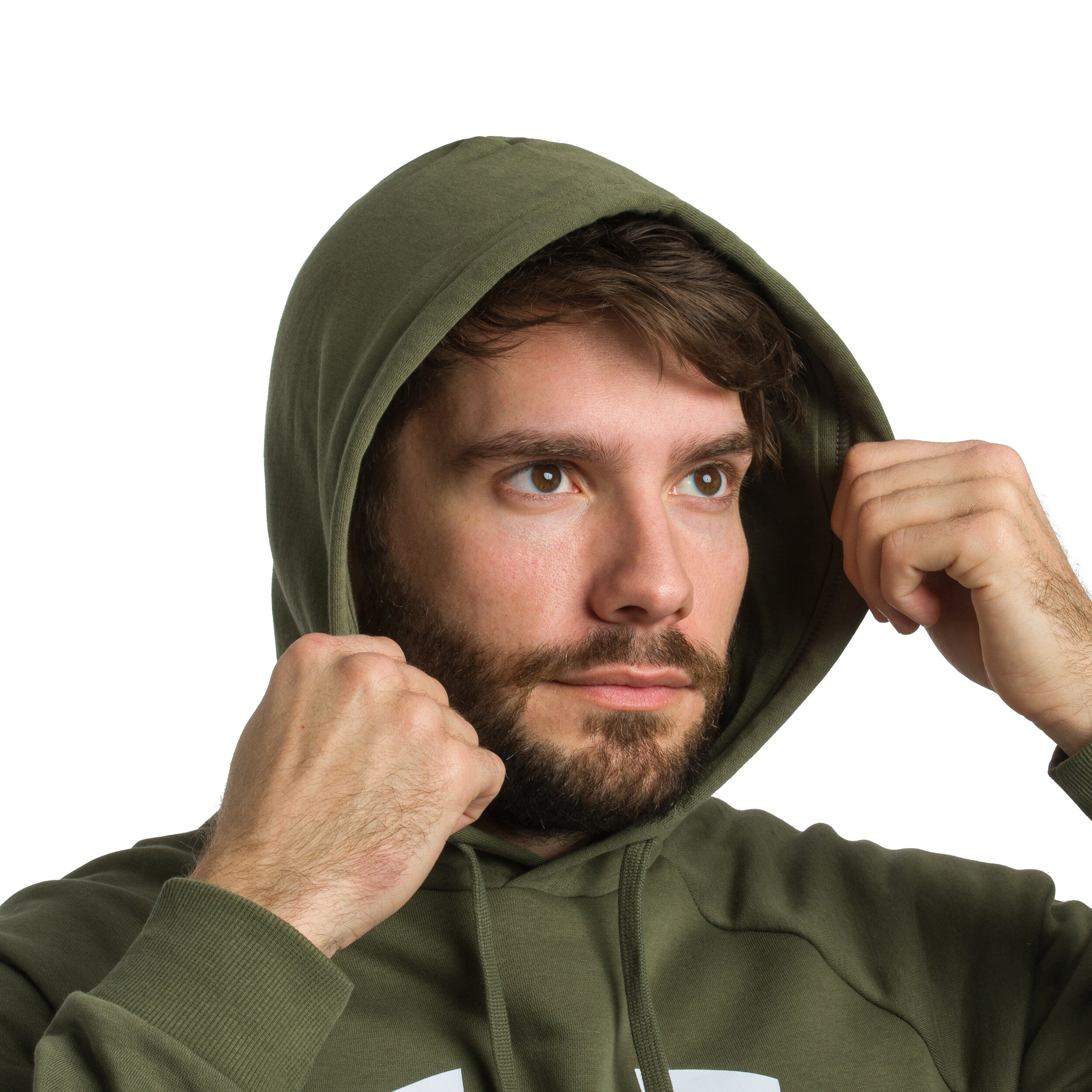 Under Armour Rival Fleece Logo pulóver - Marine OD Green/White