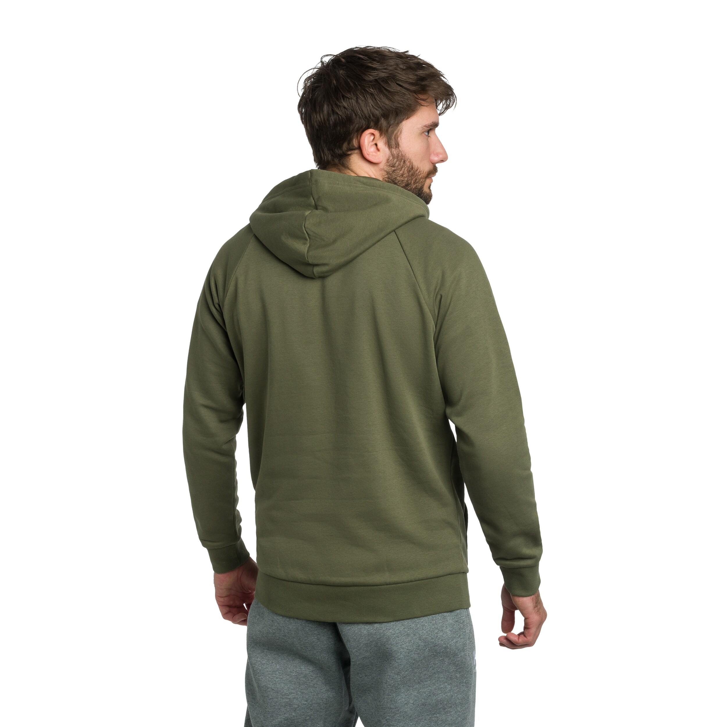 Under Armour Rival Fleece Logo pulóver - Marine OD Green/White