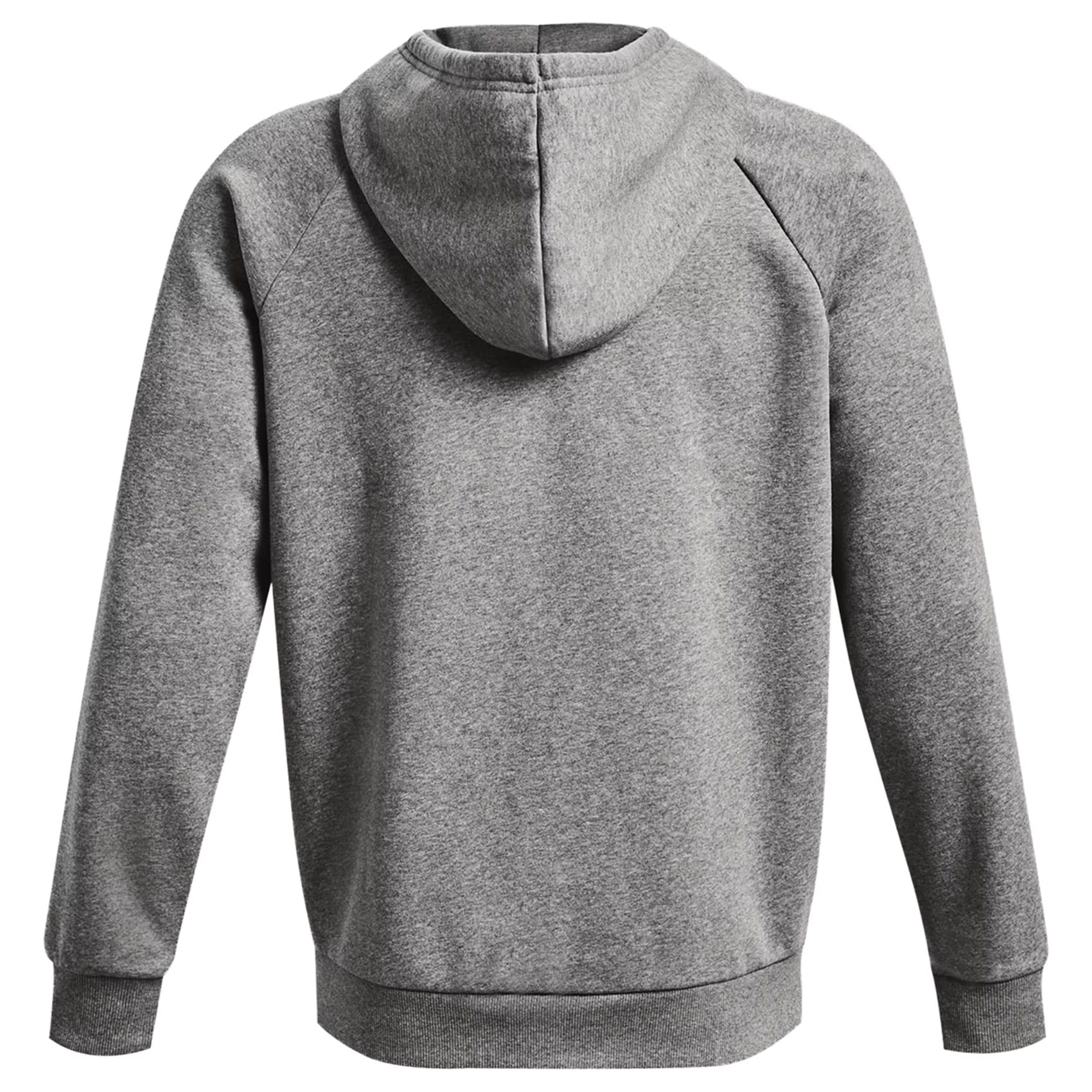 Under Armour Rival Fleece Full-Zip pulóver - Castlerock Light Heather/White