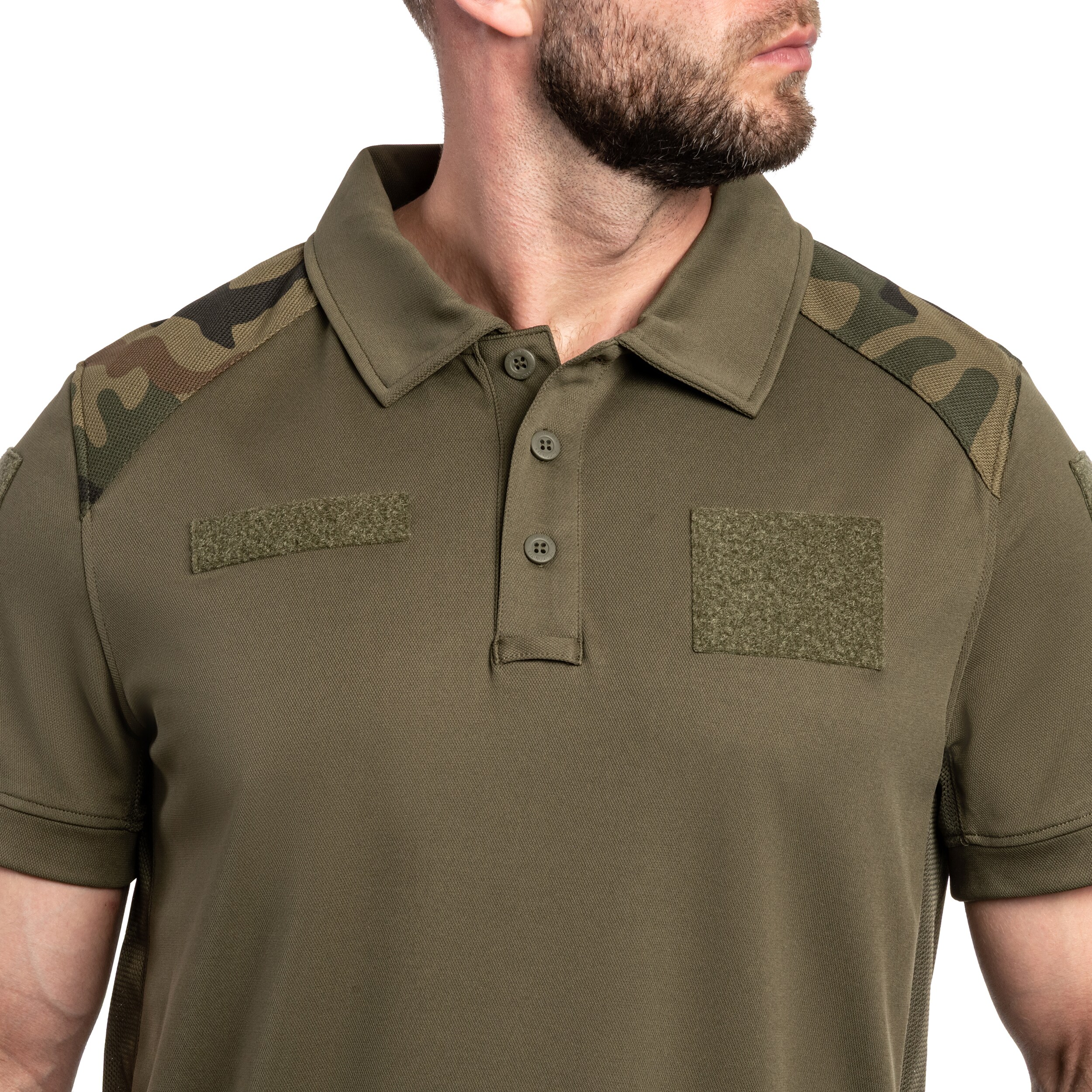 Helikon-Tex 304A/MON katonai póló ing - Olive Green/wz.93 Pantera PL Woodland