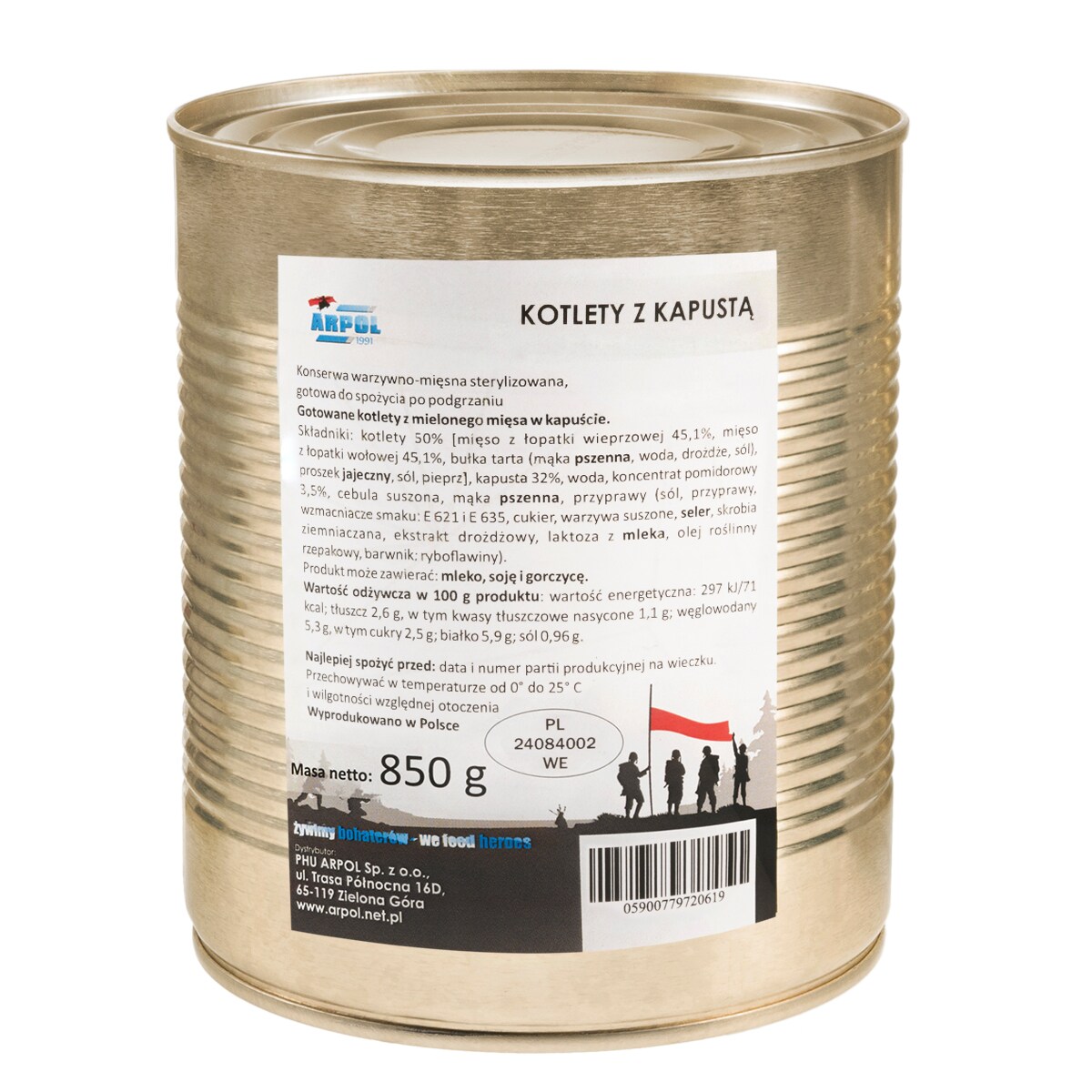 Arpol konzerv - Rántott hús káposztával 850 g - 3 db