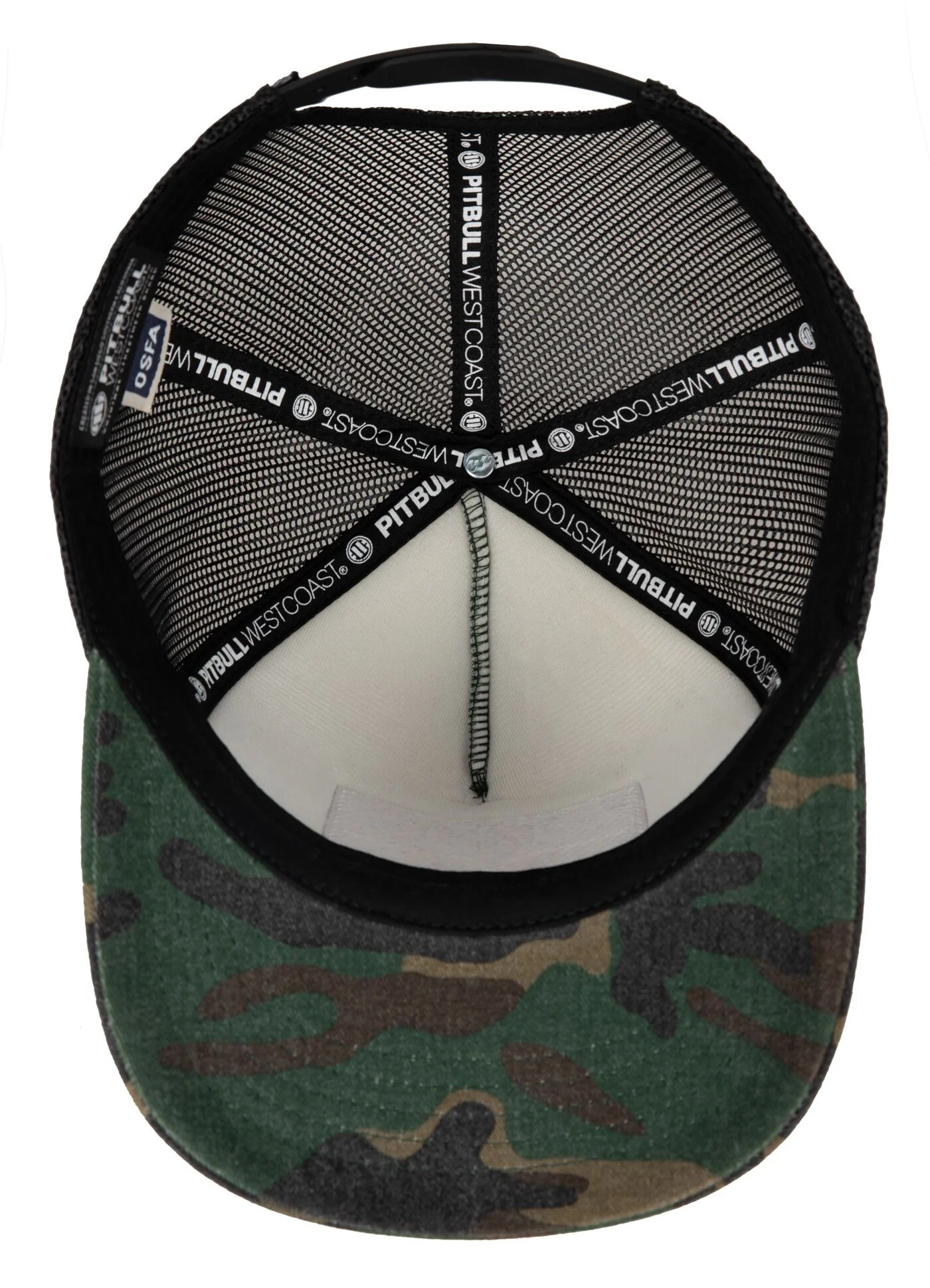 Pitbull Snapback Trucker Blood Dog baseball sapka - Woodland Camo