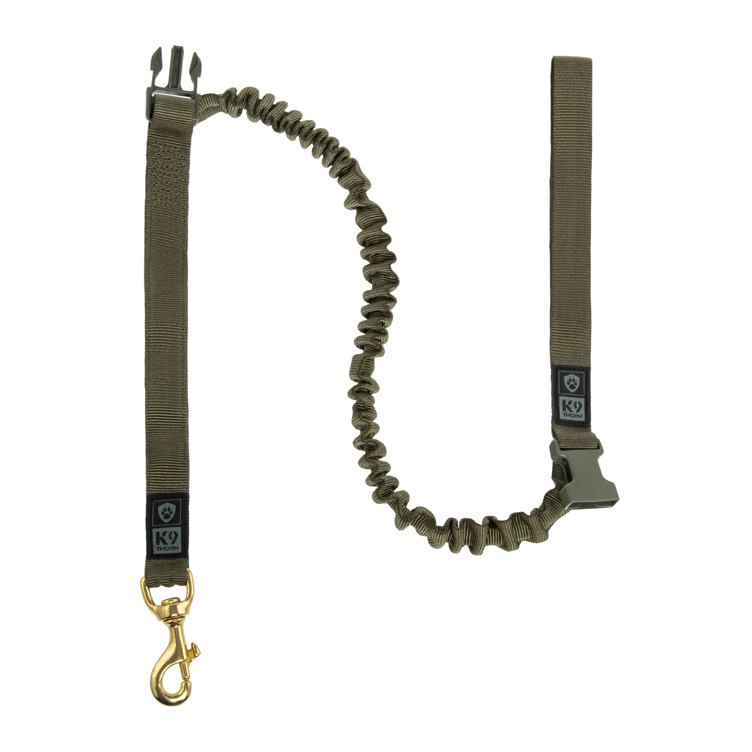 K9 Thorn lengéscsillapítós póráz - olivazöld - 150 cm