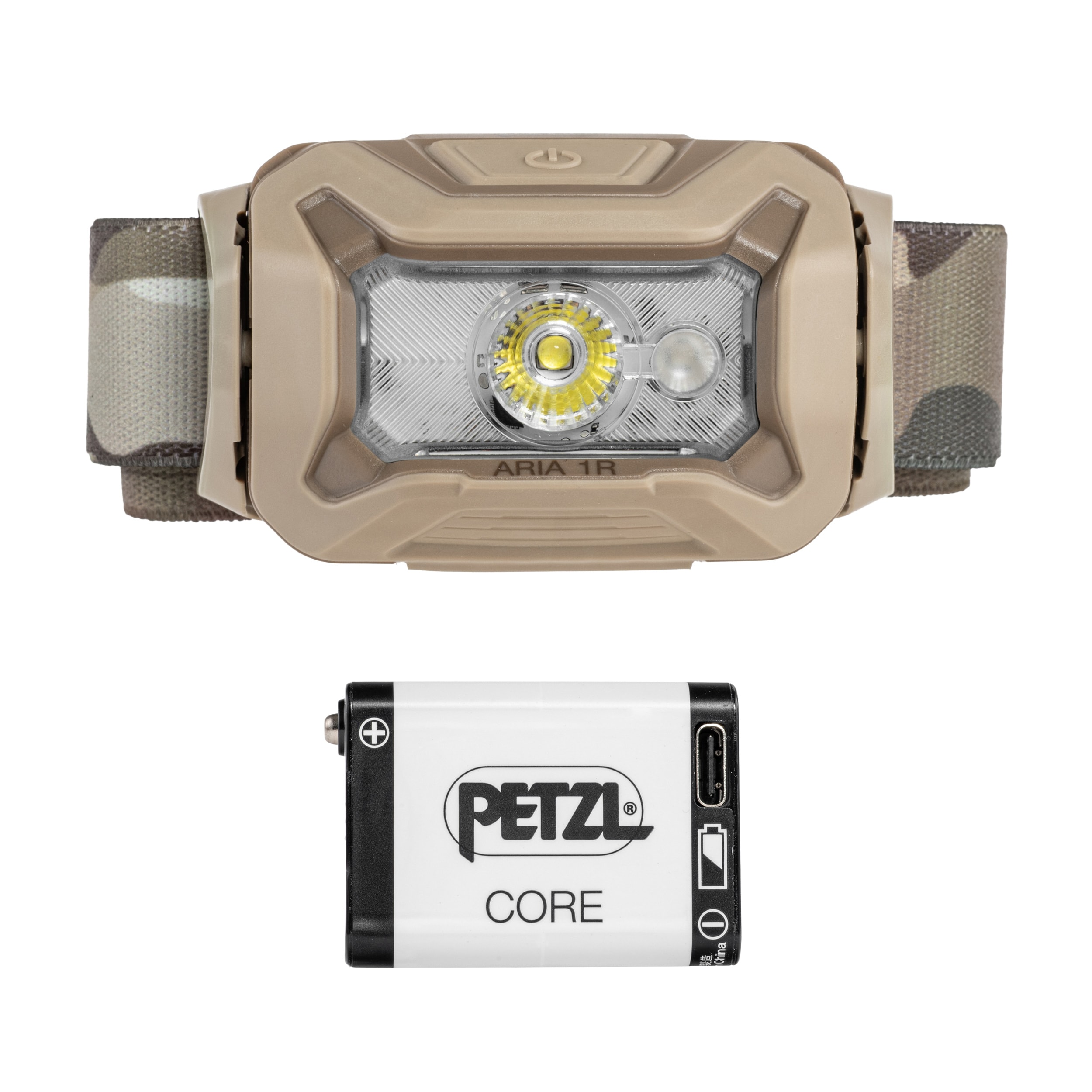 Petzl Aria 1R fejlámpa - RGB Camo - 475 lumen