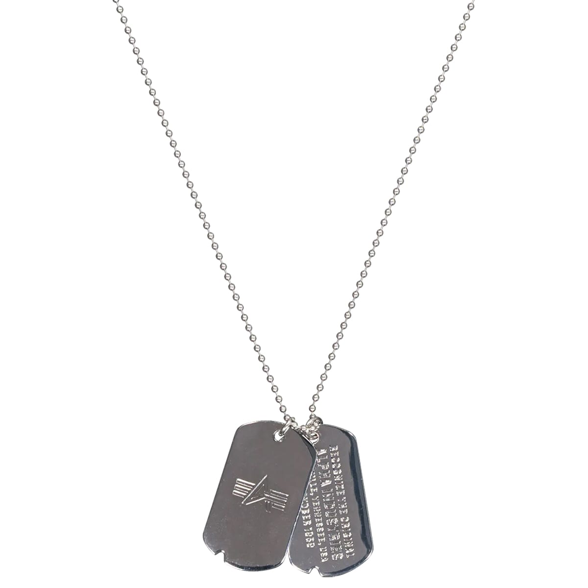 Alpha Industries Dog Tag Necklace dögcédula - Silver