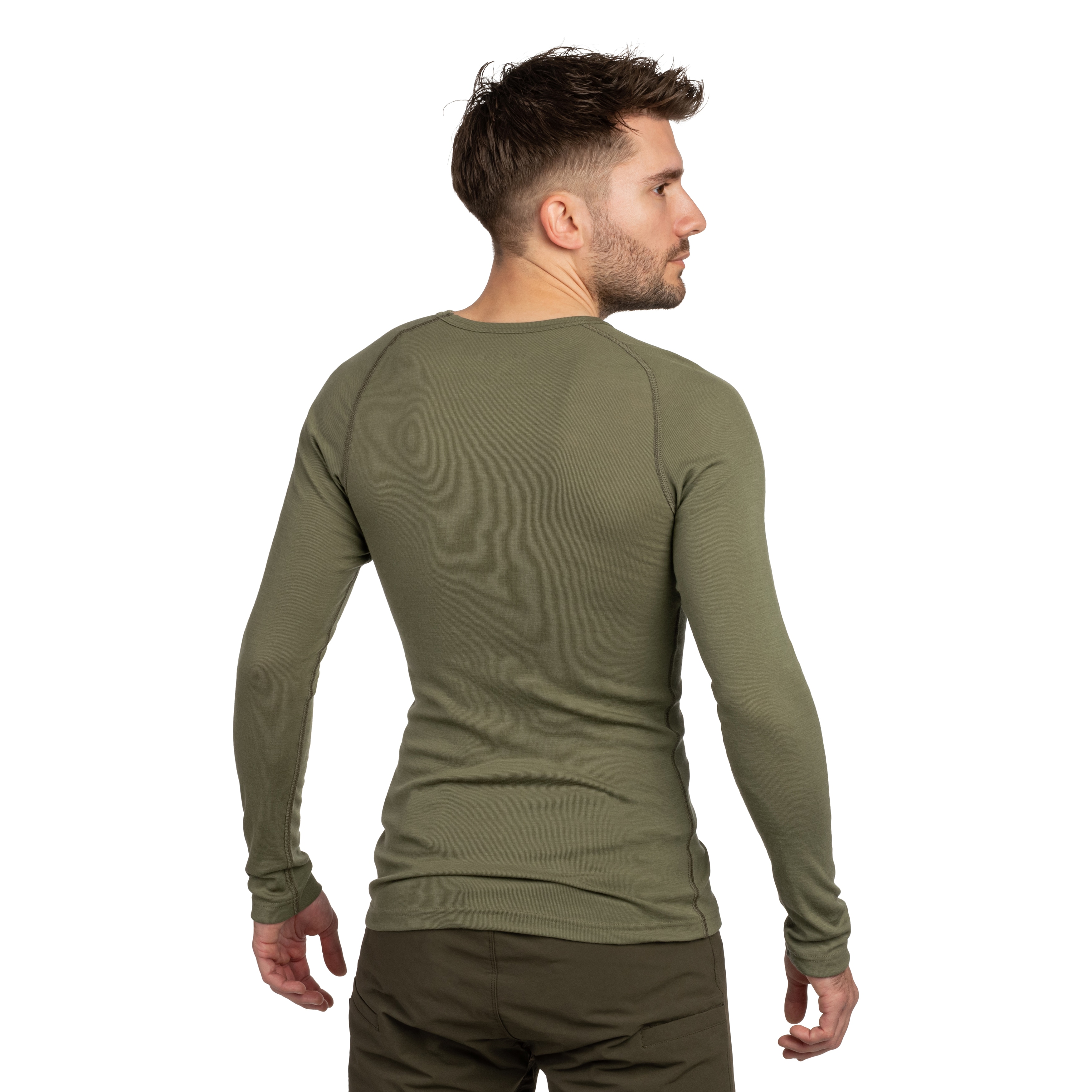Devold Lauparen Merino Base Long Sleeve termoaktív póló - Olive