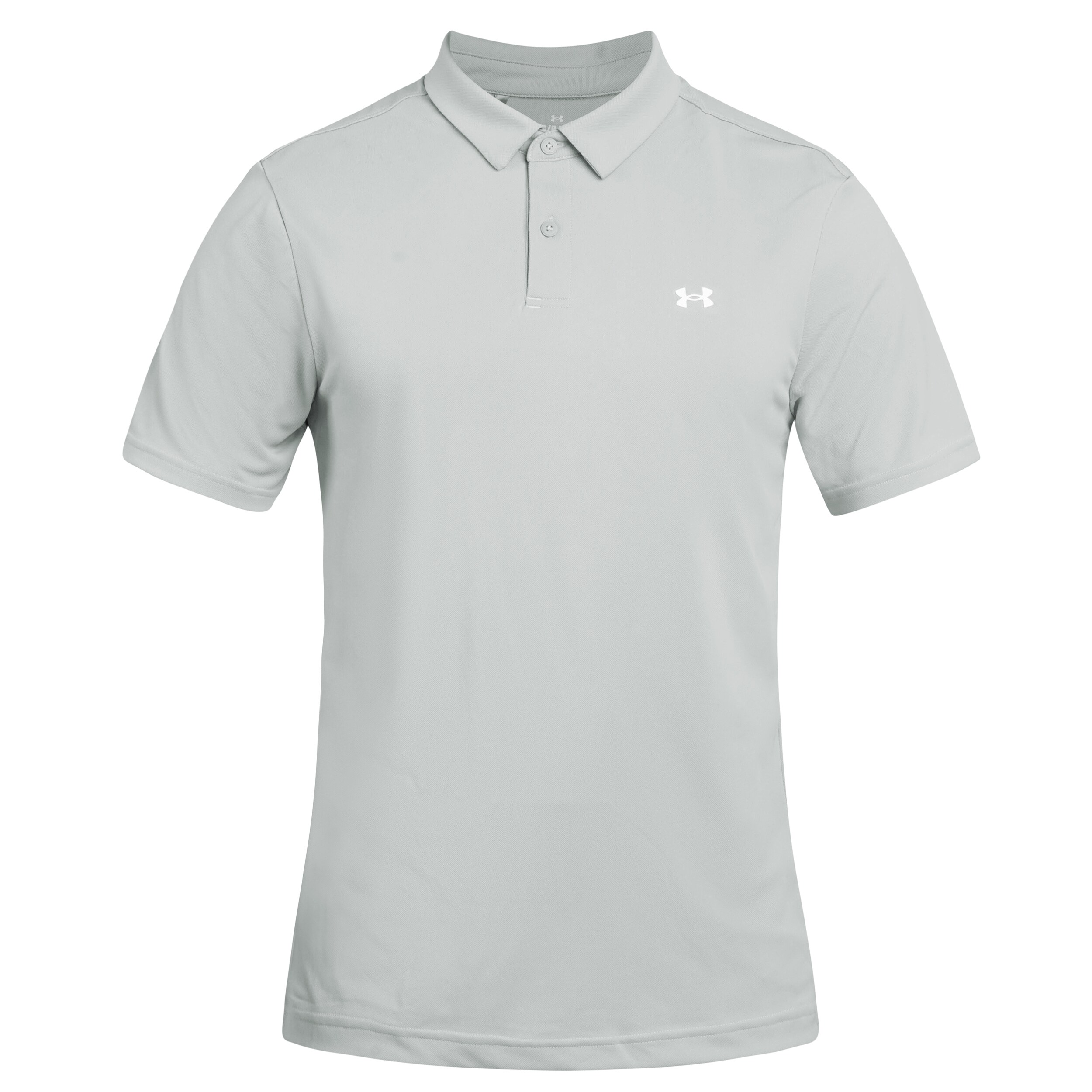Koszulka termoaktywna polo Under Armour Tee To Green Pique - Titanium/White