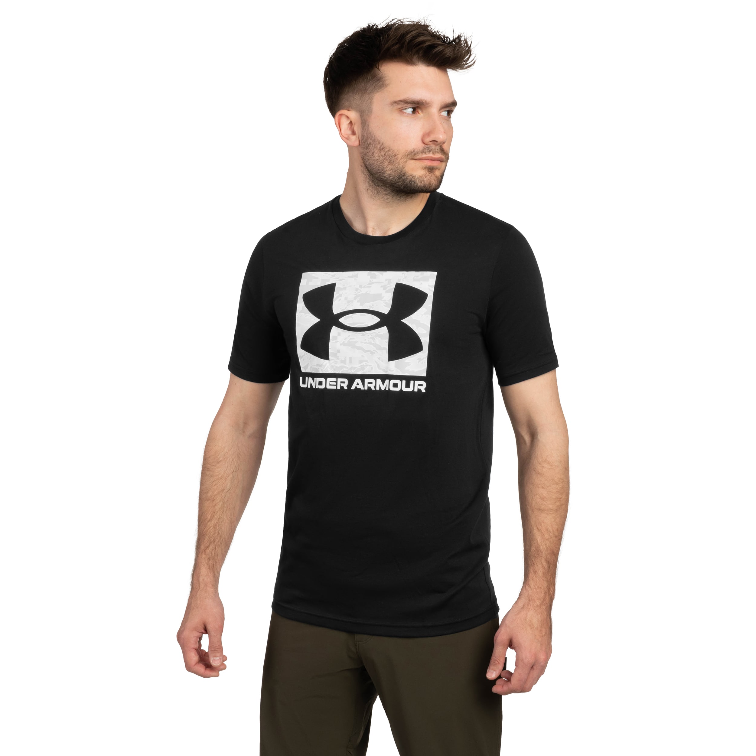 Under Armour UA ABC Camo Boxed Logo T- shirt póló - Black/White