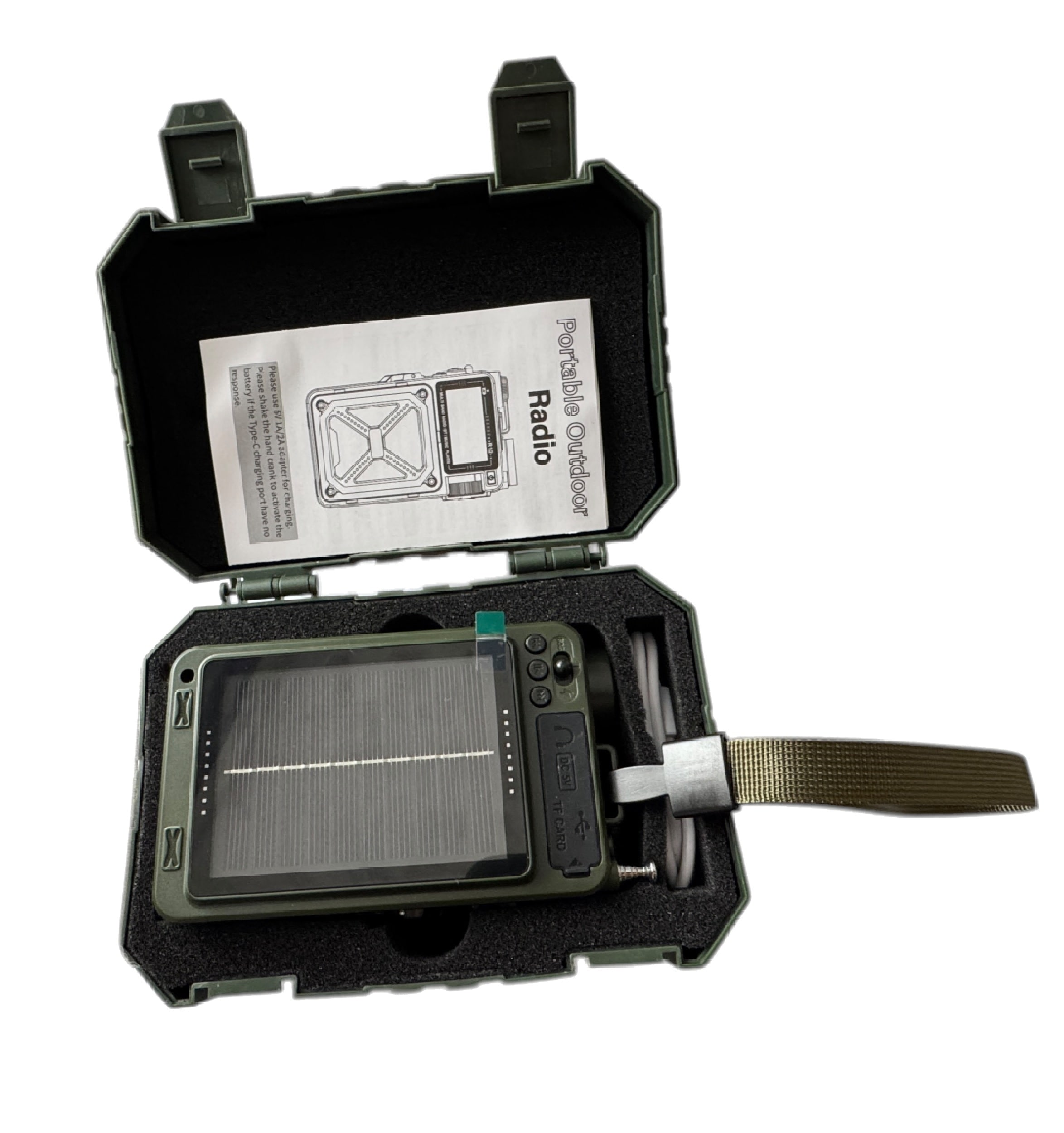 JB Tacticals R12 kézi hajtású rádiós zseblámpa powerbank funkcióval - Green