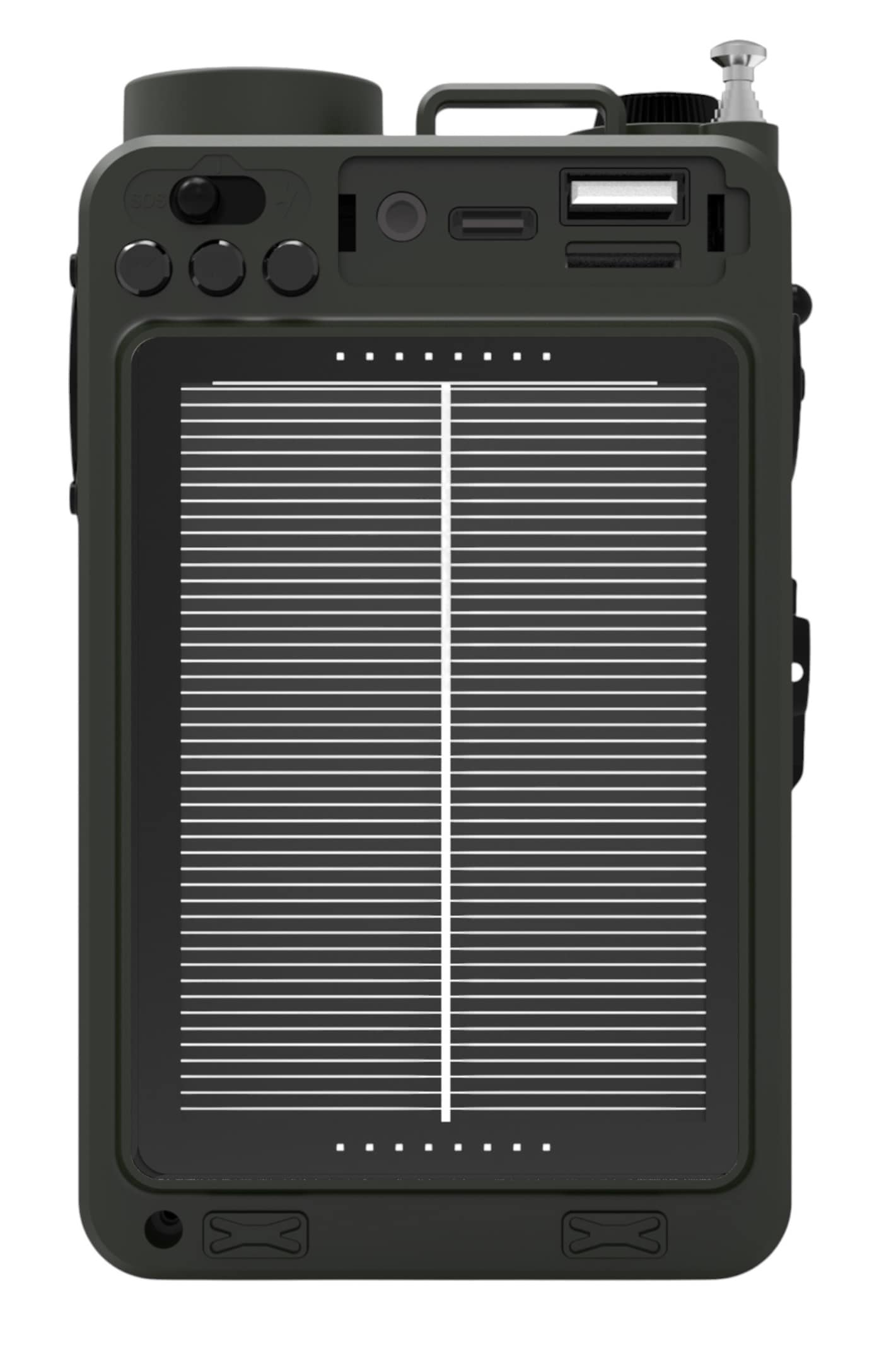 JB Tacticals R12 kézi hajtású rádiós zseblámpa powerbank funkcióval - Green