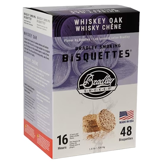 Bradley Smoker Bisquettes füstölő faforgács 48 db - Whiskey Oak