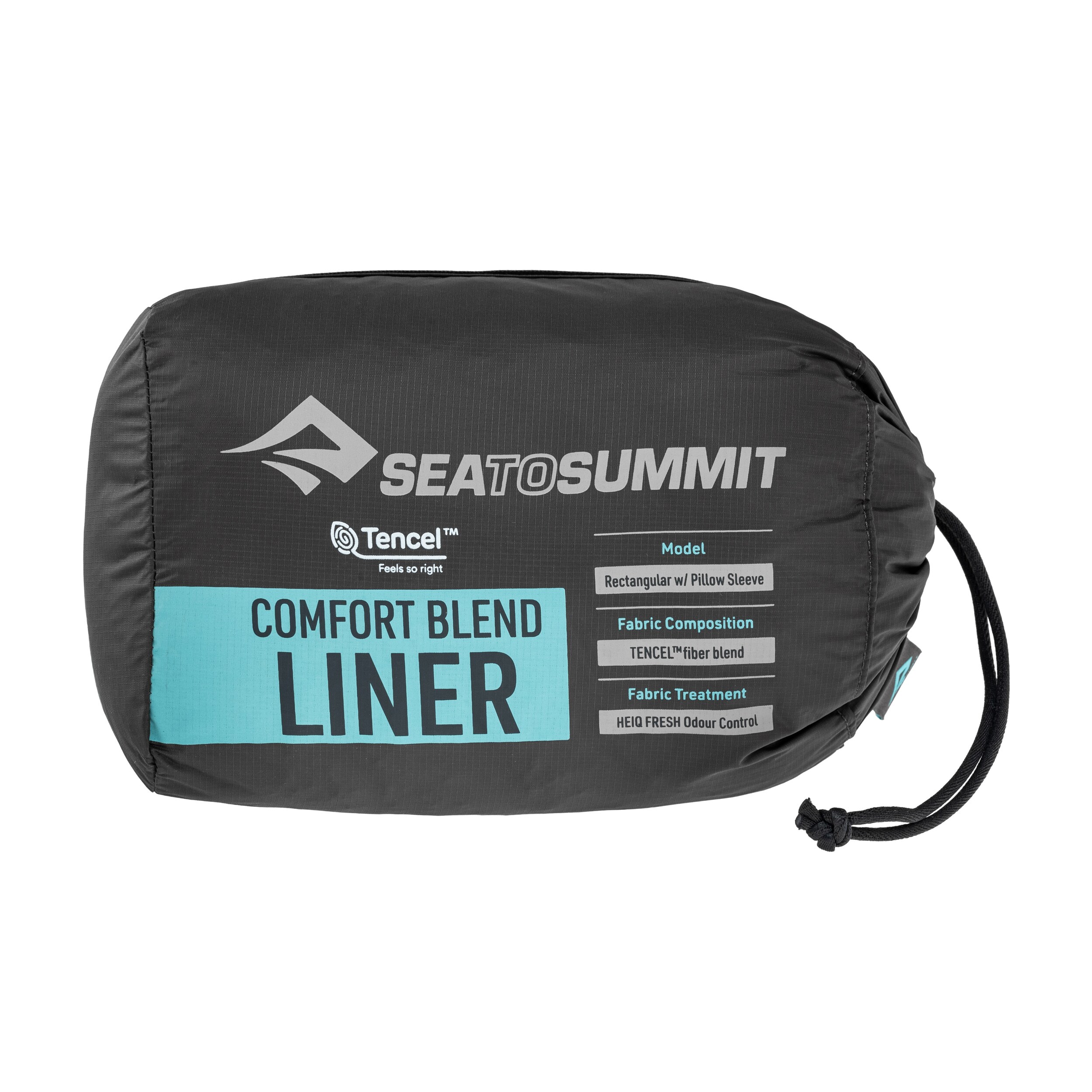 Sea To Summit Comfort Blend Sleeping Bag Liner Rectangular hálózsák bélés párnatartó zsebbel - Blue