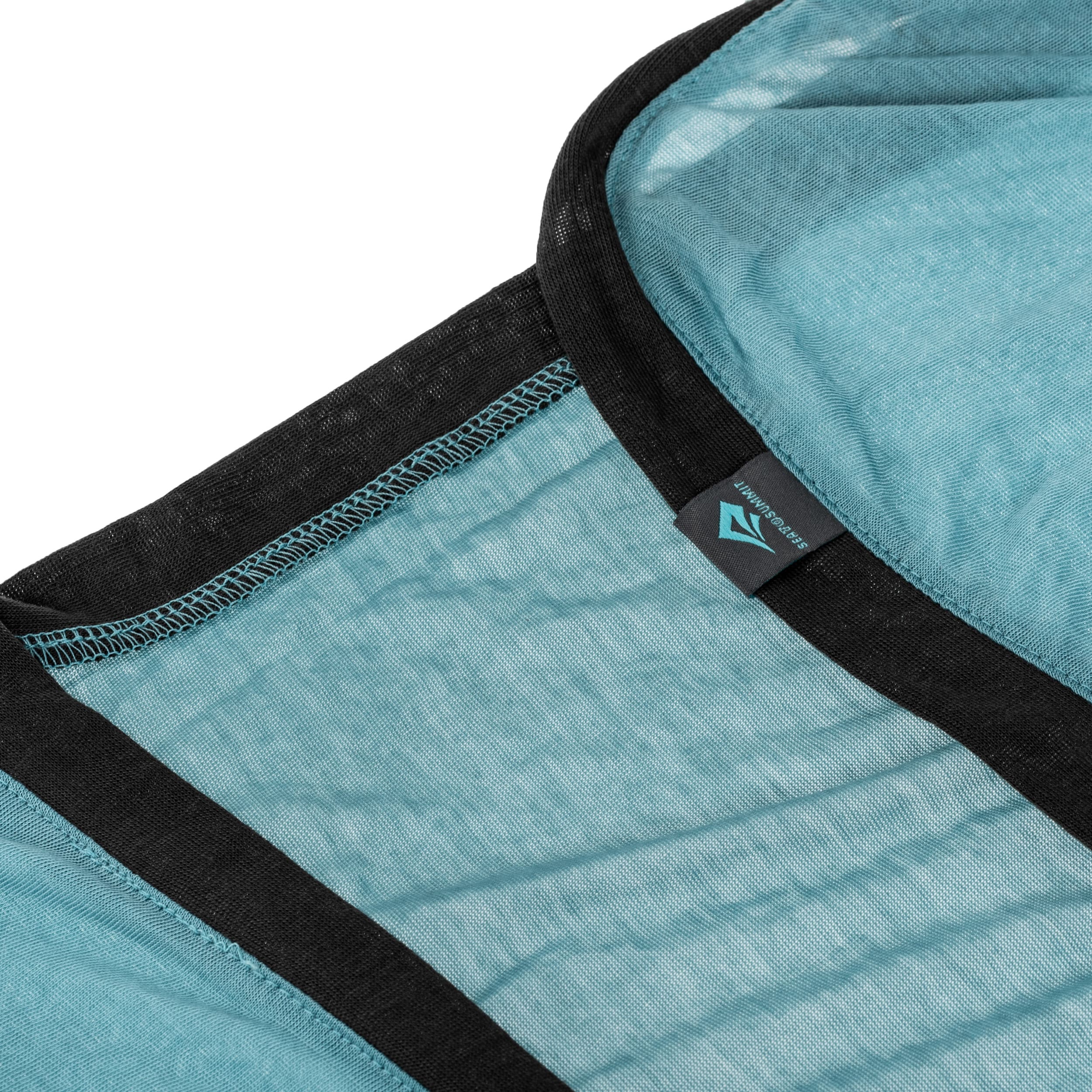 Sea To Summit Comfort Blend Sleeping Bag Liner Rectangular hálózsák bélés párnatartó zsebbel - Blue