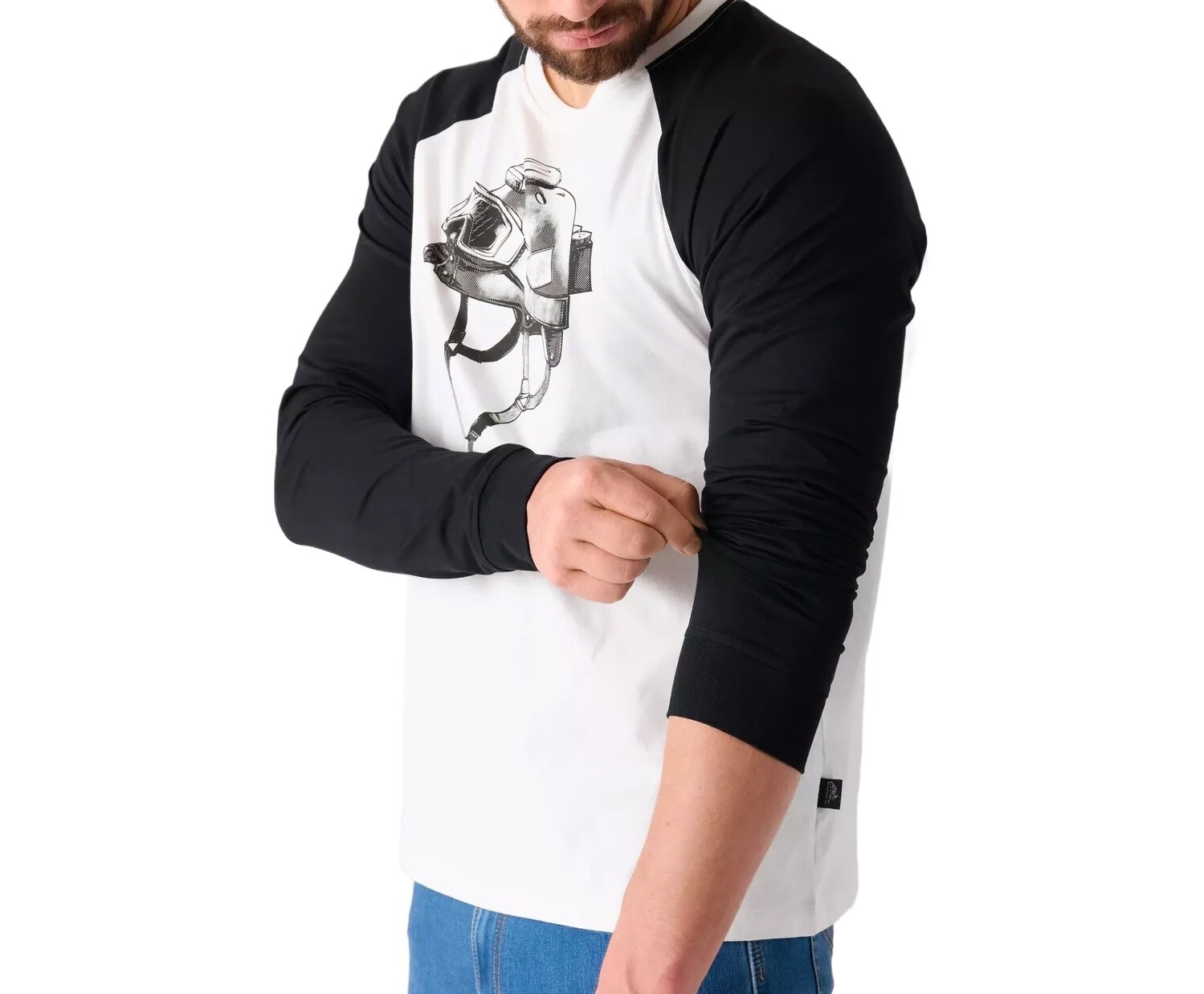 Helikon-Tex Long Sleeve Delta Helmet póló - Black