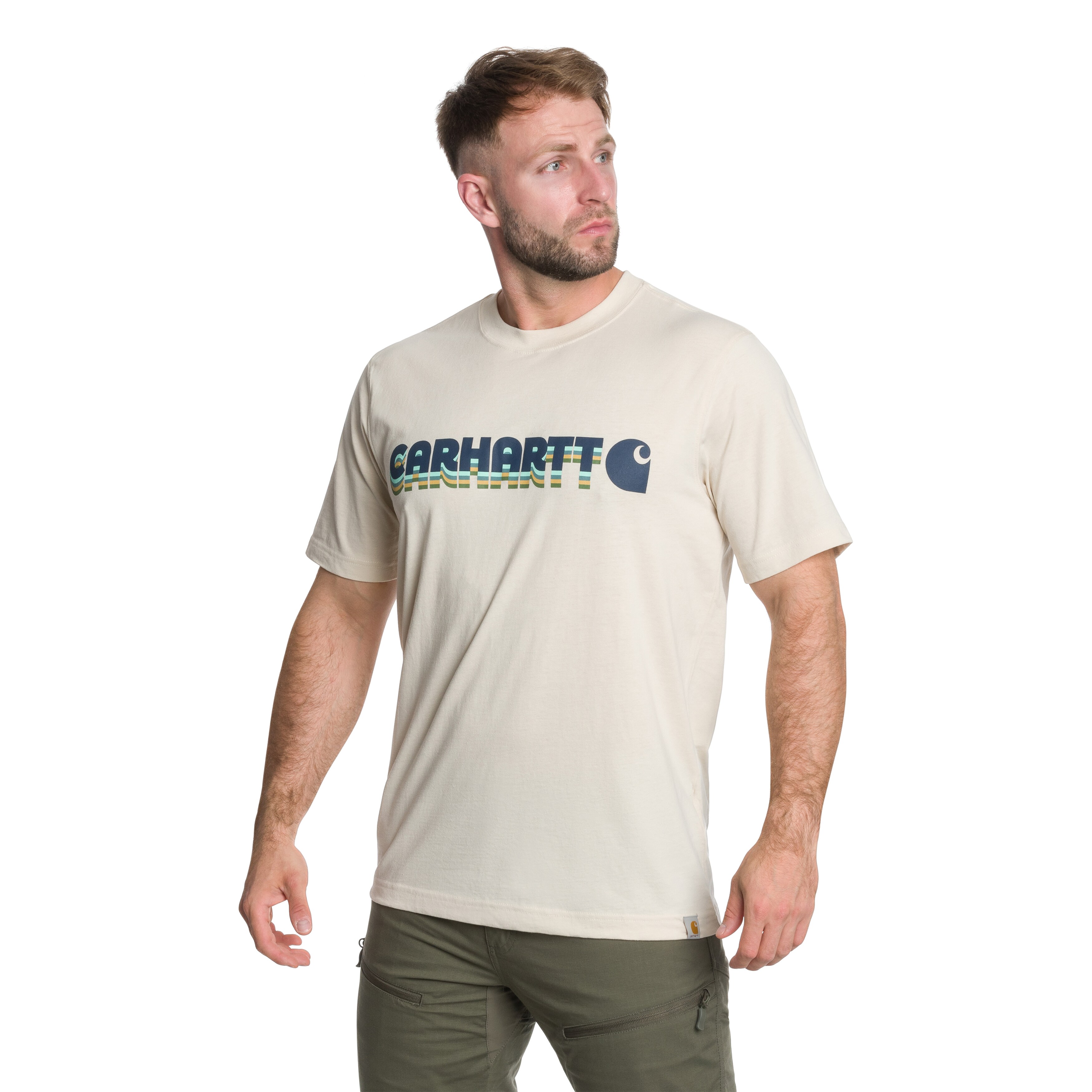 Carhartt Irvine Layered póló - Oat Milk