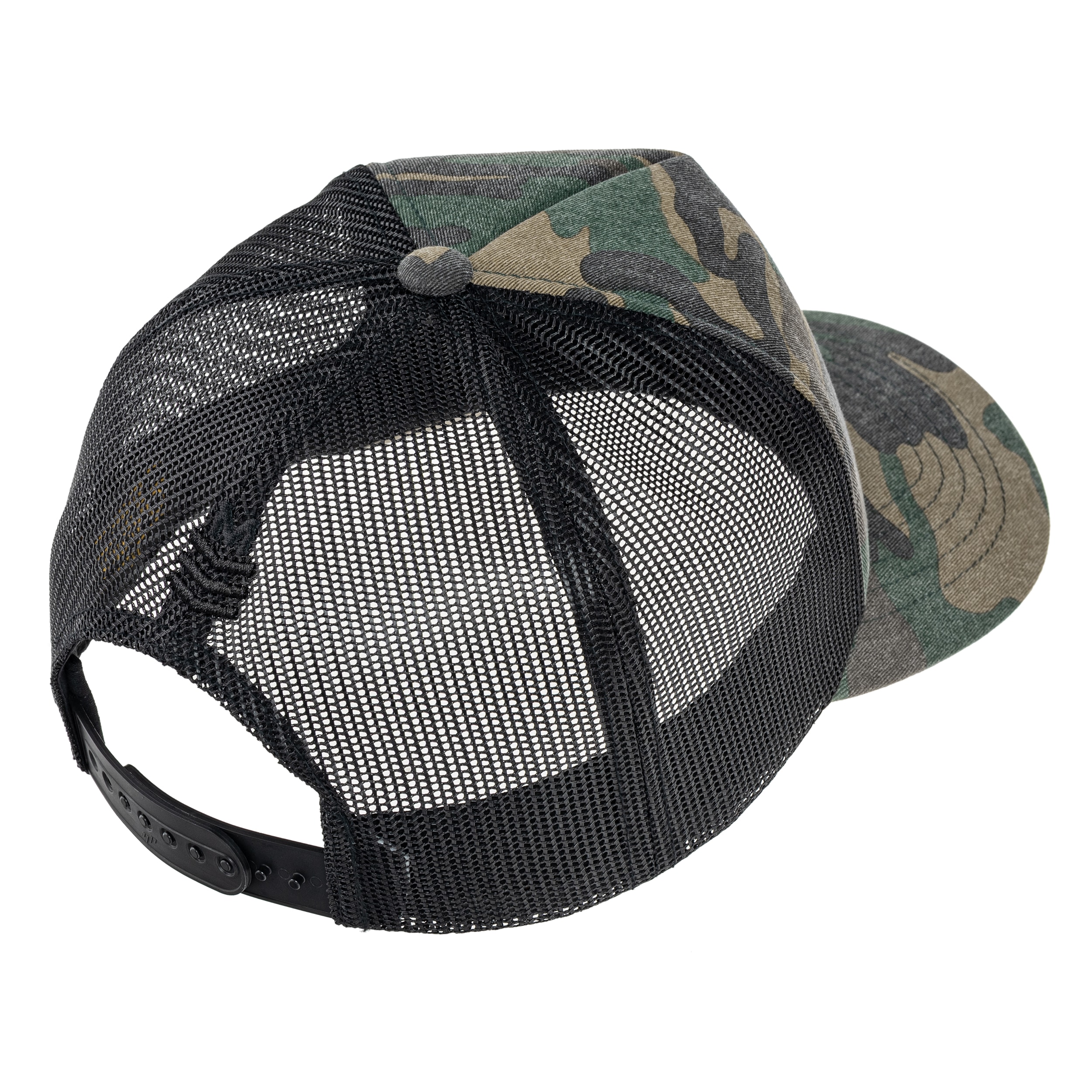 Military Wear Trucker Cap baseball sapka - Woodland/Black