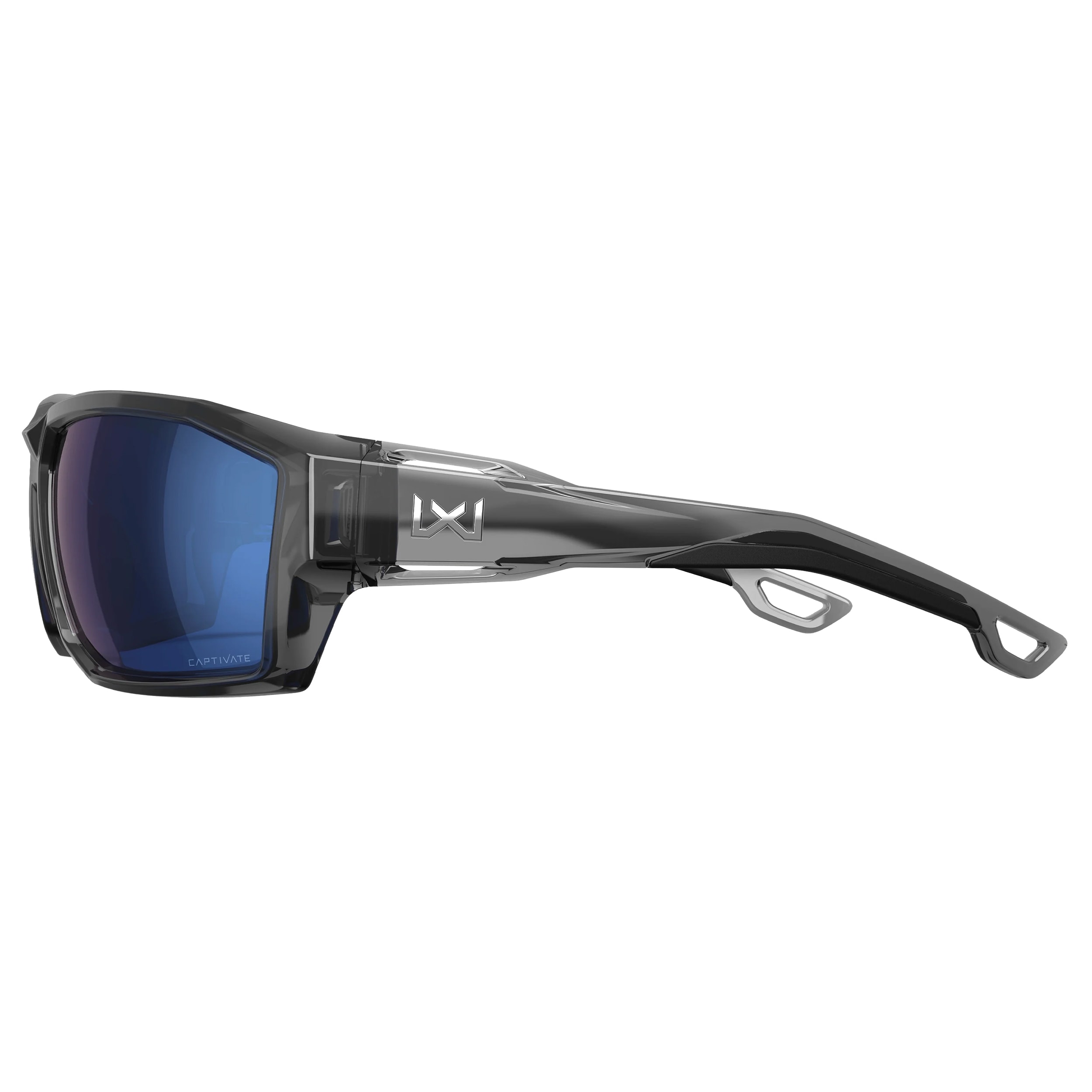 Wiley X Alpine - Captivate Polarized Blue Mirror taktikai szemüveg - Gloss Crystal Grey